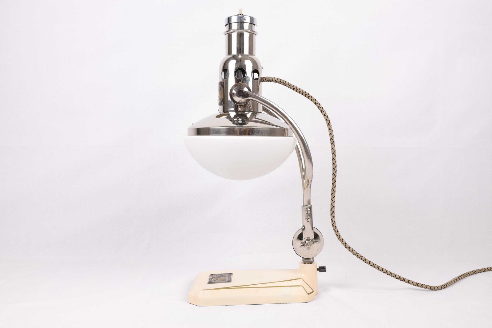 Vintage Medical Lamp | Art Deco Adjustable Table Lamp | Retro Mid Century Modern Metal Desk Lamp With Chrome Finish | Unique Gift photo furniture