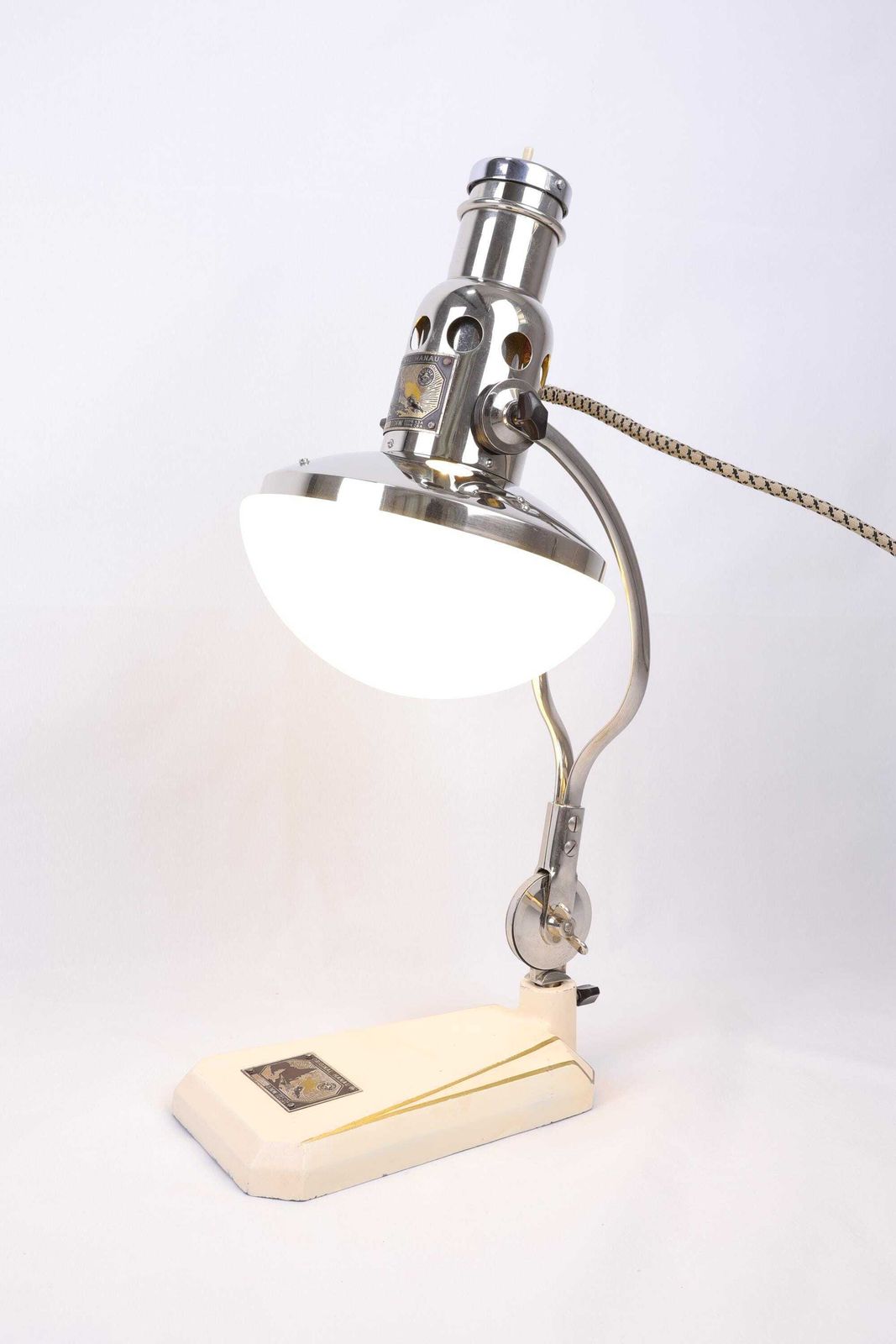 Vintage Medical Lamp | Art Deco Adjustable Table Lamp | Retro Mid Century Modern Metal Desk Lamp With Chrome Finish | Unique Gift photo Lighting