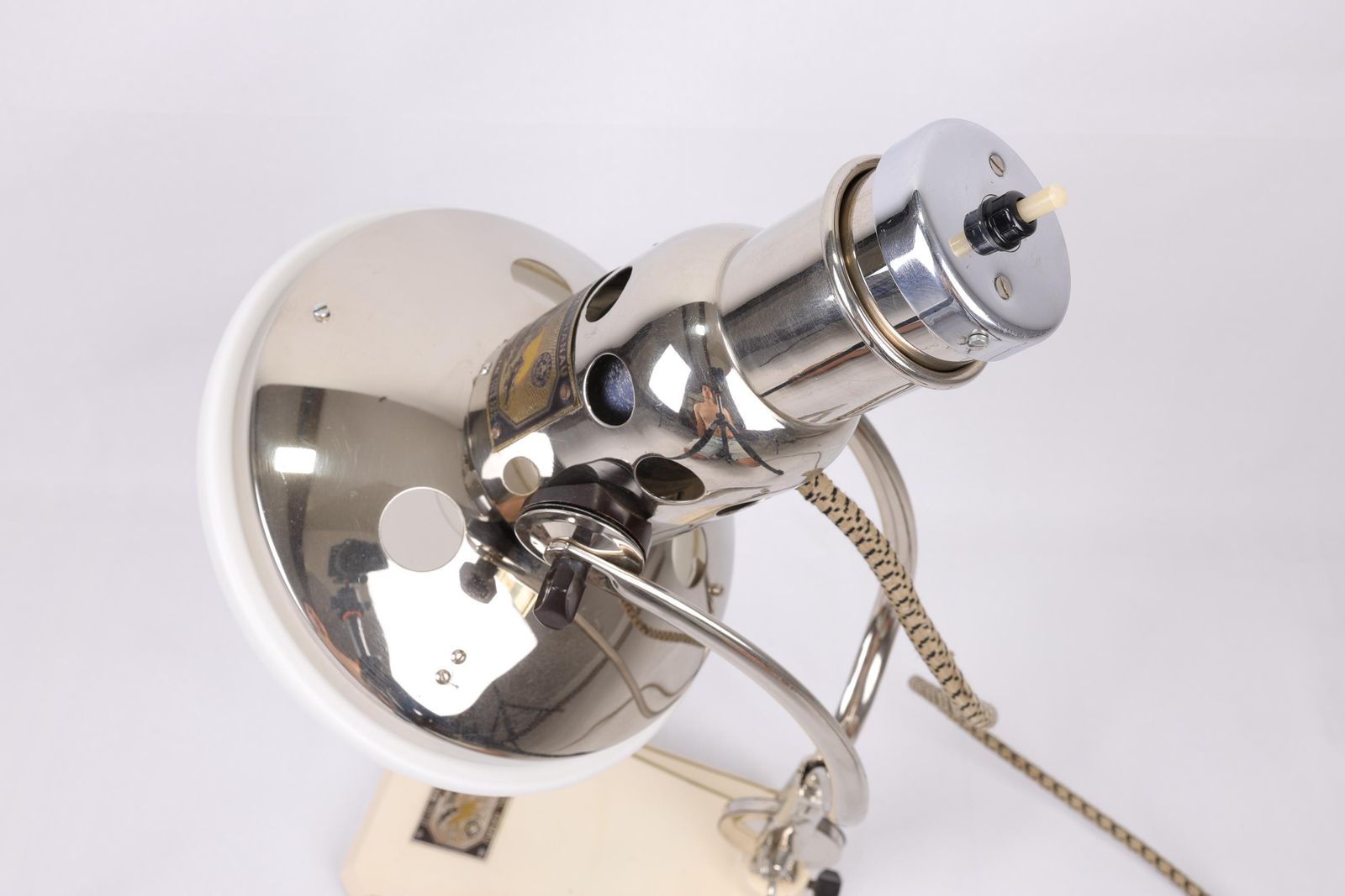 Vintage Medical Lamp | Art Deco Adjustable Table Lamp | Retro Mid Century Modern Metal Desk Lamp With Chrome Finish | Unique Gift photo vintage