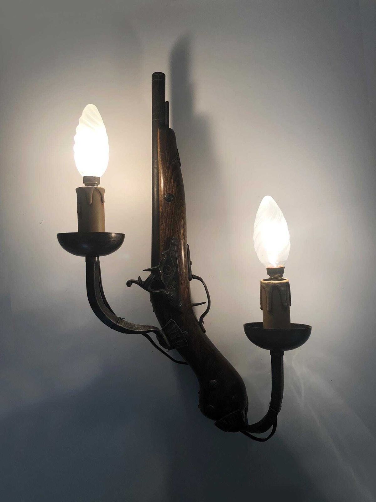 Pair Of French Dueling Pistol And Rifle Wall Sconces, Circa 1950 photo furniture