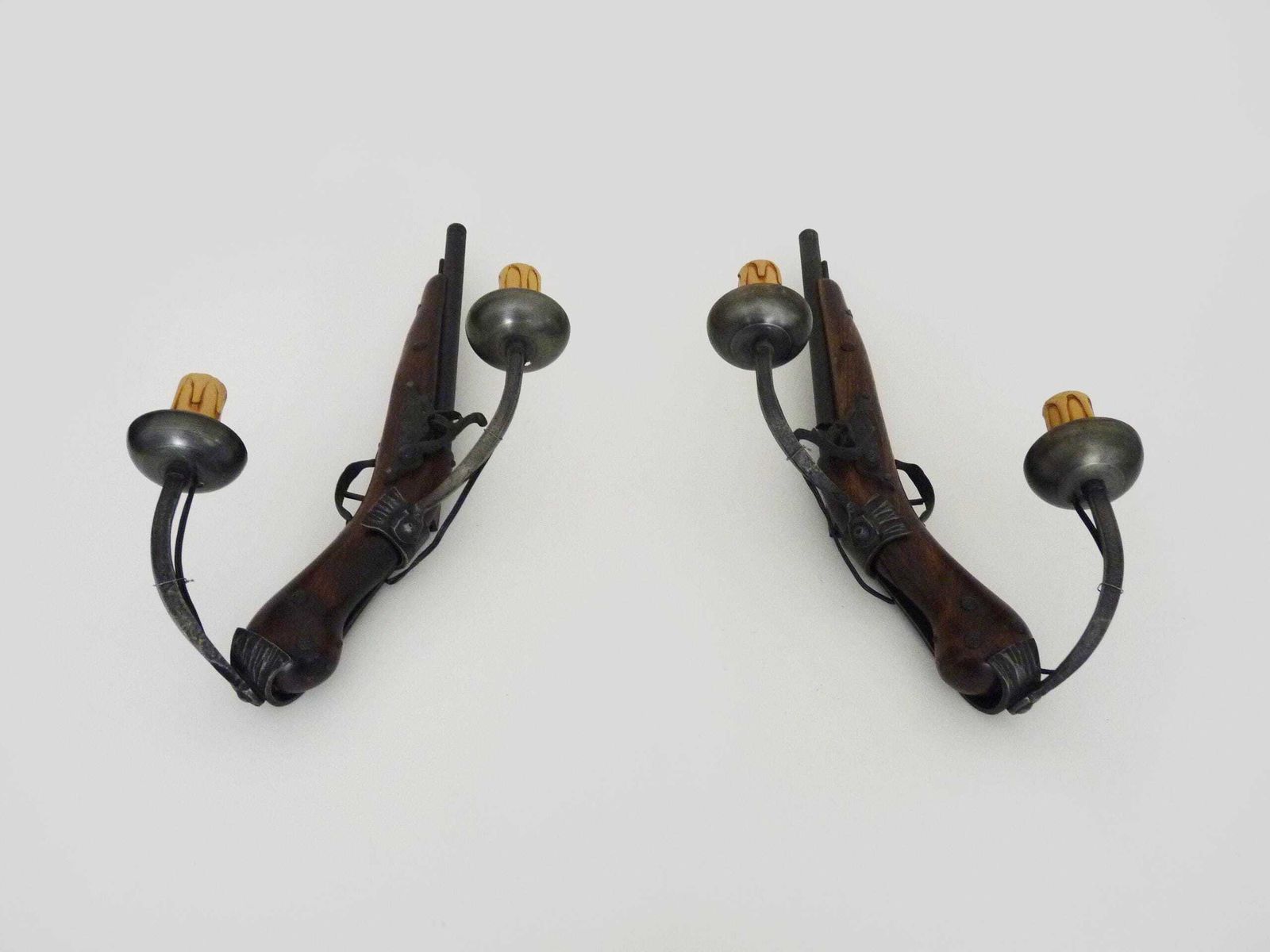 Pair Of French Dueling Pistol And Rifle Wall Sconces, Circa 1950 photo 654.0