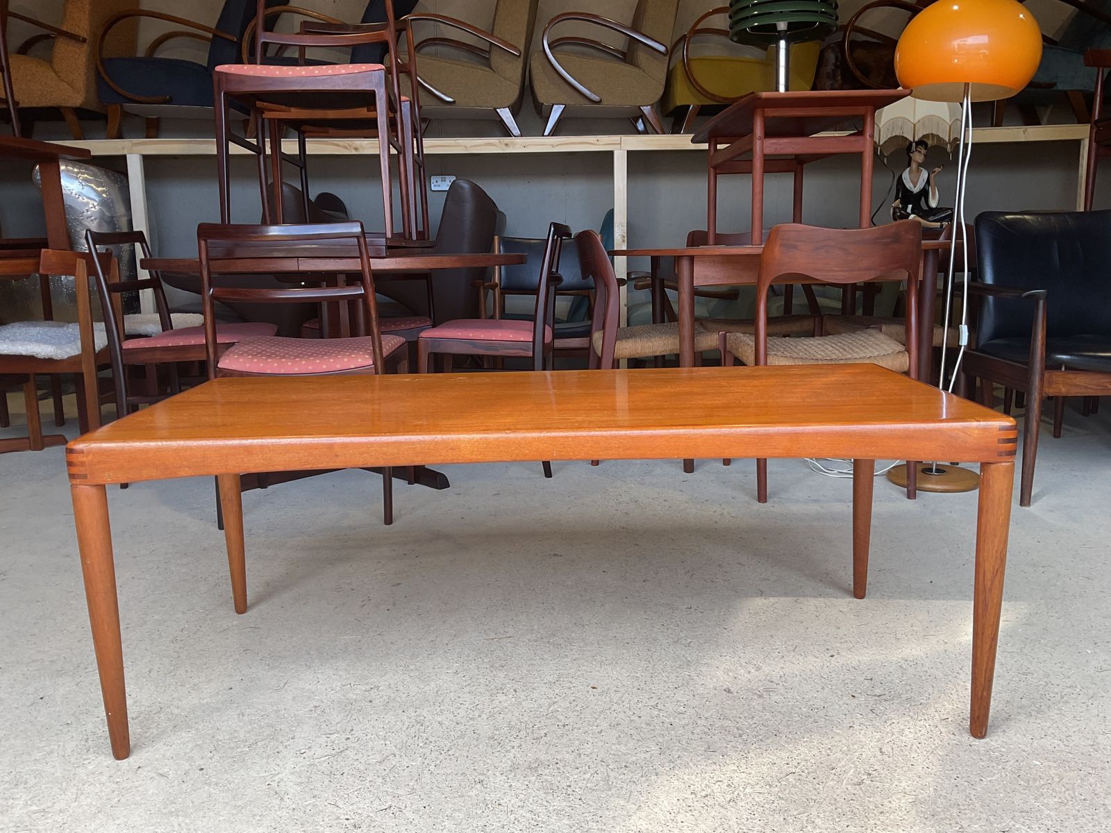 Henry Klein Danish Teak Coffee Table By Bramin In Mid Century Danish photo furniture