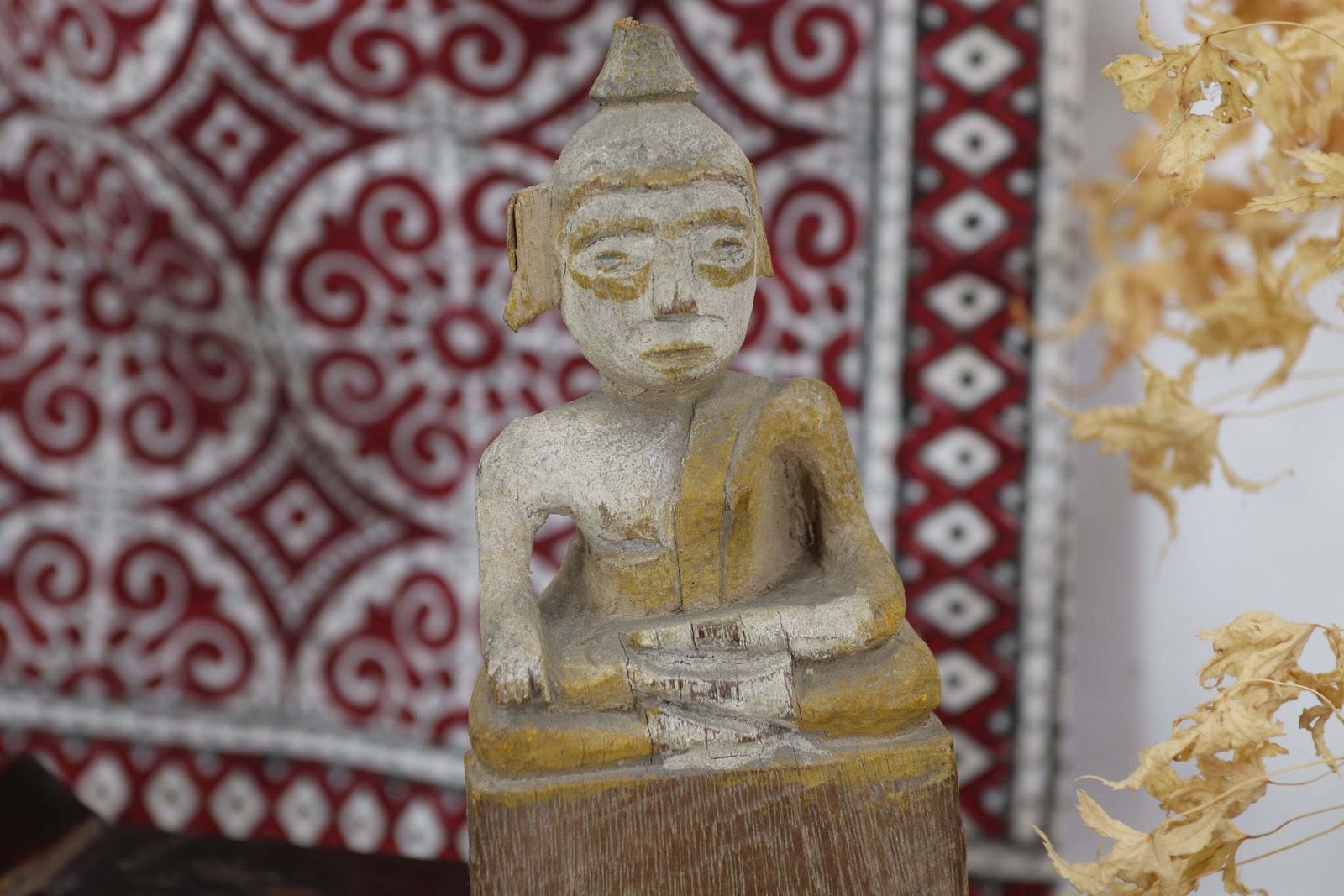 Late 19th Century Laos Tribal Handmade Buddha (4) photo vinterior