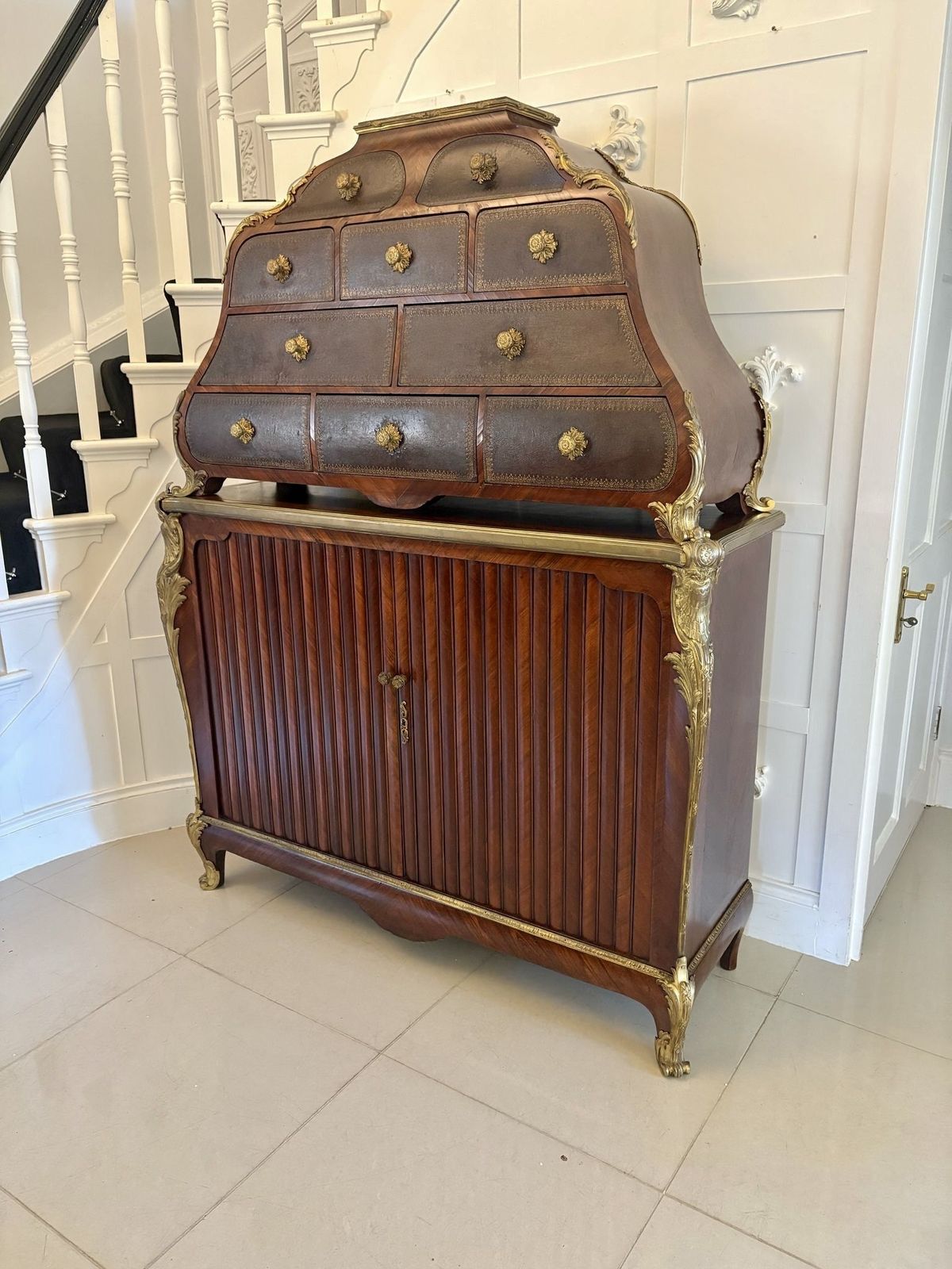 Superb Quality 19th Century Antique French Kingwood And Ormolu Mounted Cartonnier Cabinet photo for sale
