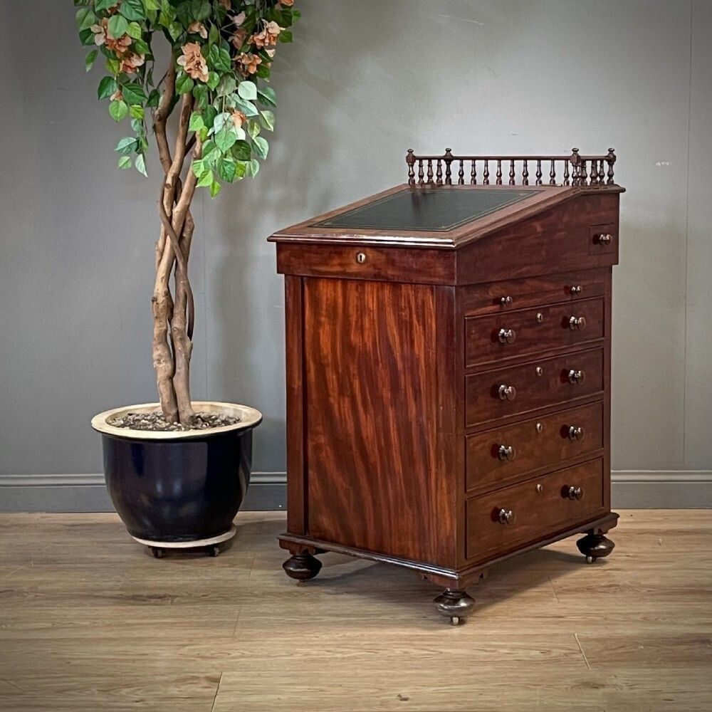 Antique William IV Mahogany Davenport Desk
