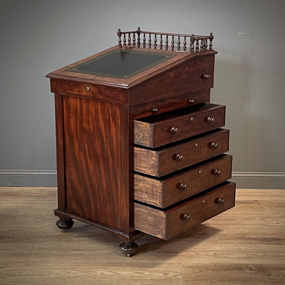 Antique William IV Mahogany Davenport Desk photo furniture