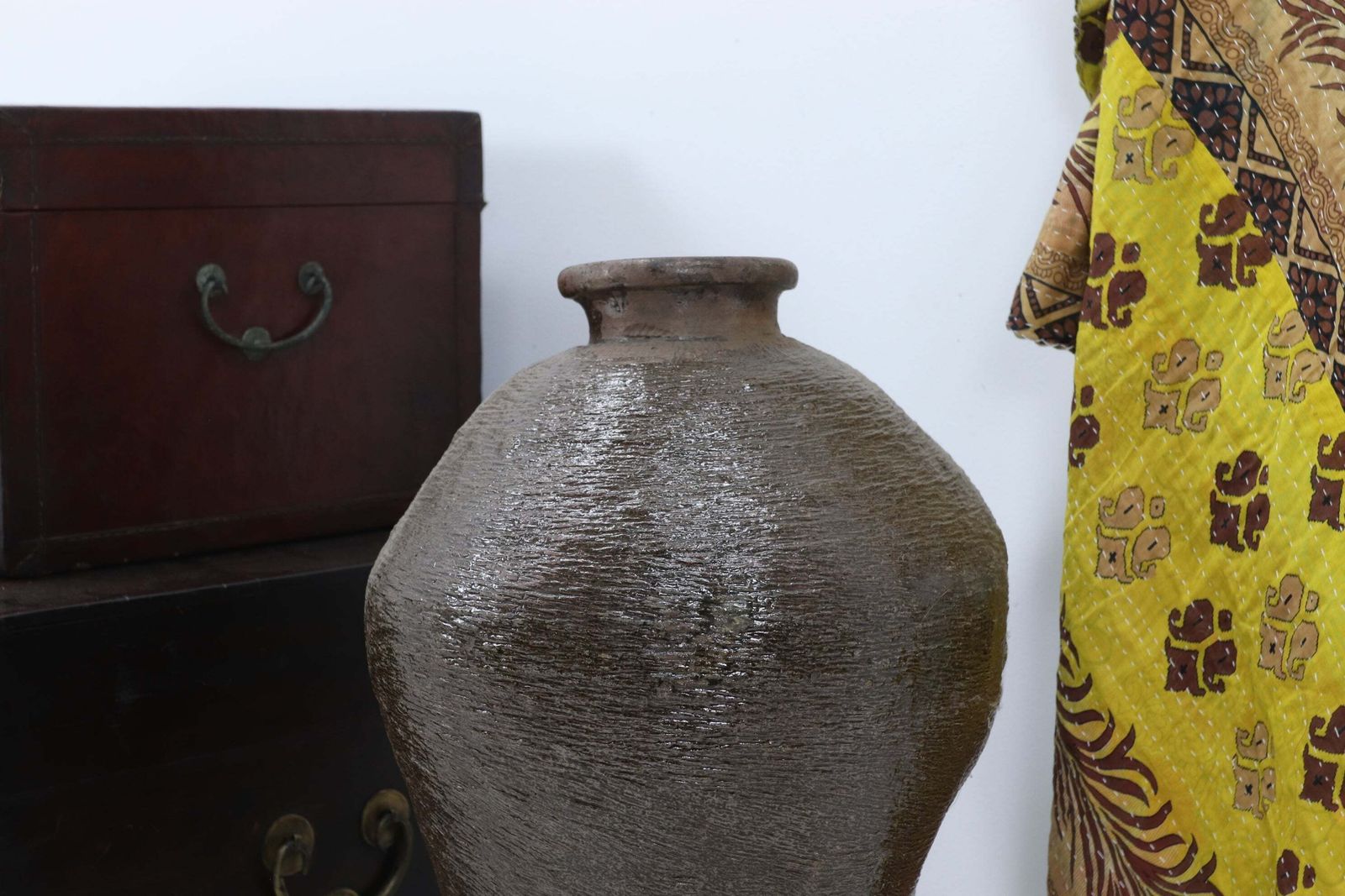 Mid 19th Century Handmade Chinese Rice Wine Jar (2) photo Home Decor