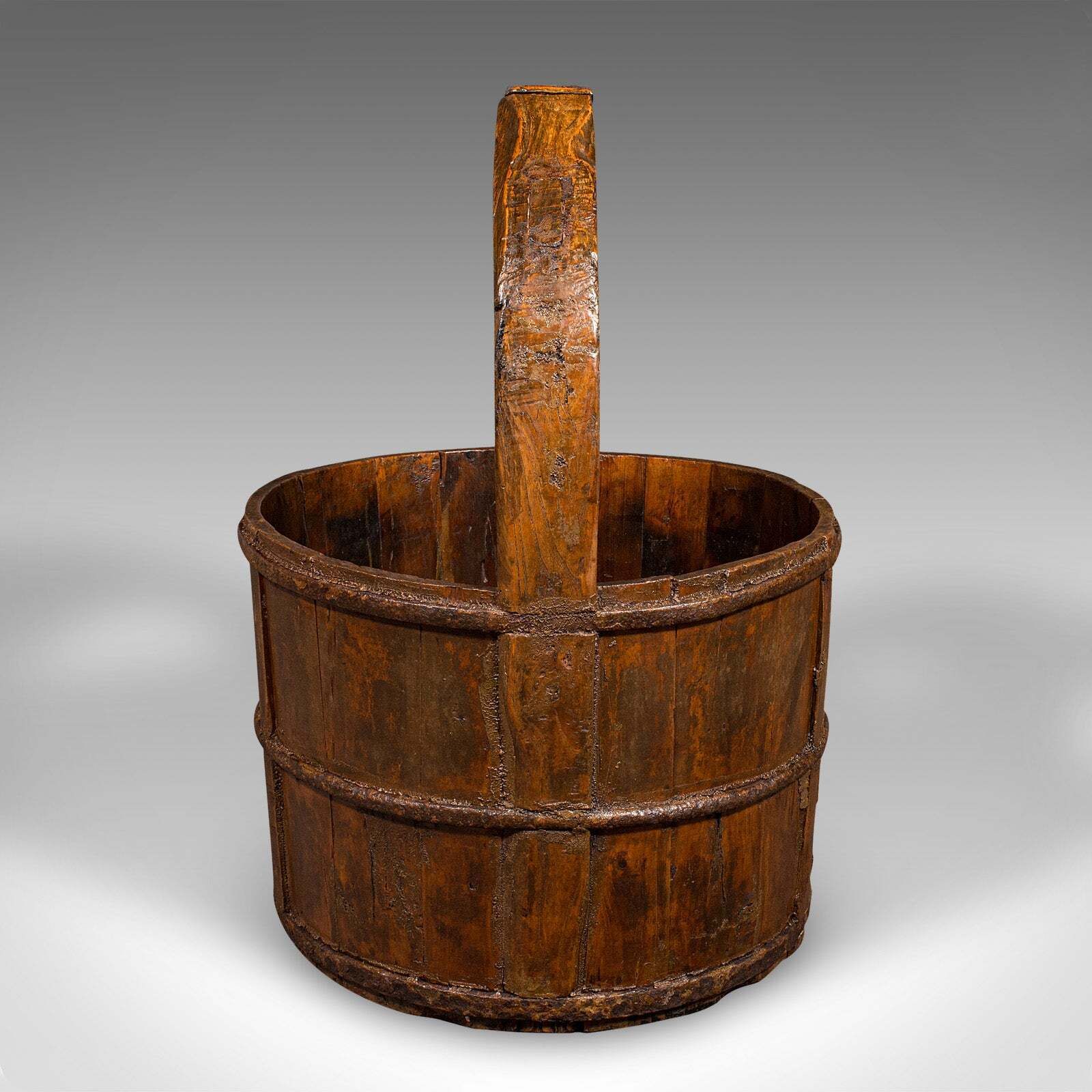 Large Antique Well Bucket, English, Georgian, Planter, Fireside Store, Garden photo for sale