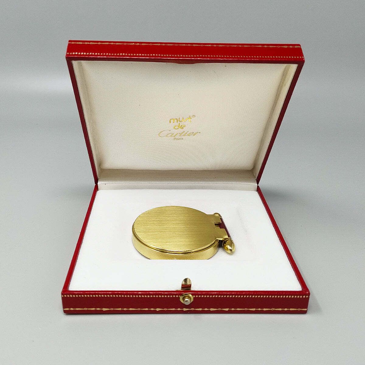 photo furniture 1990s Gorgeous Cartier Alarm Clock Pendulette. Made In France.