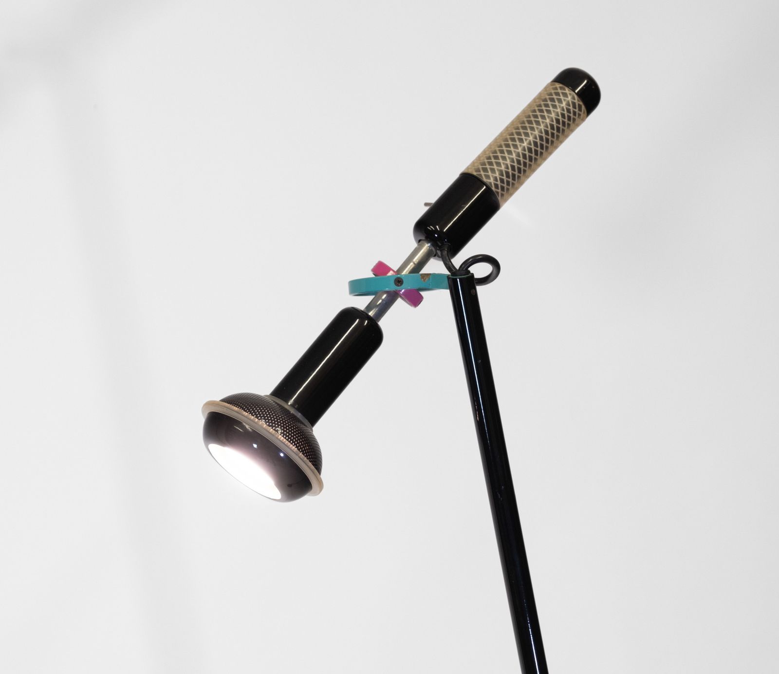 Postmodern Black Grip Floor Lamp By Achille Castiglioni For Flos, Italy 1980s photo furniture