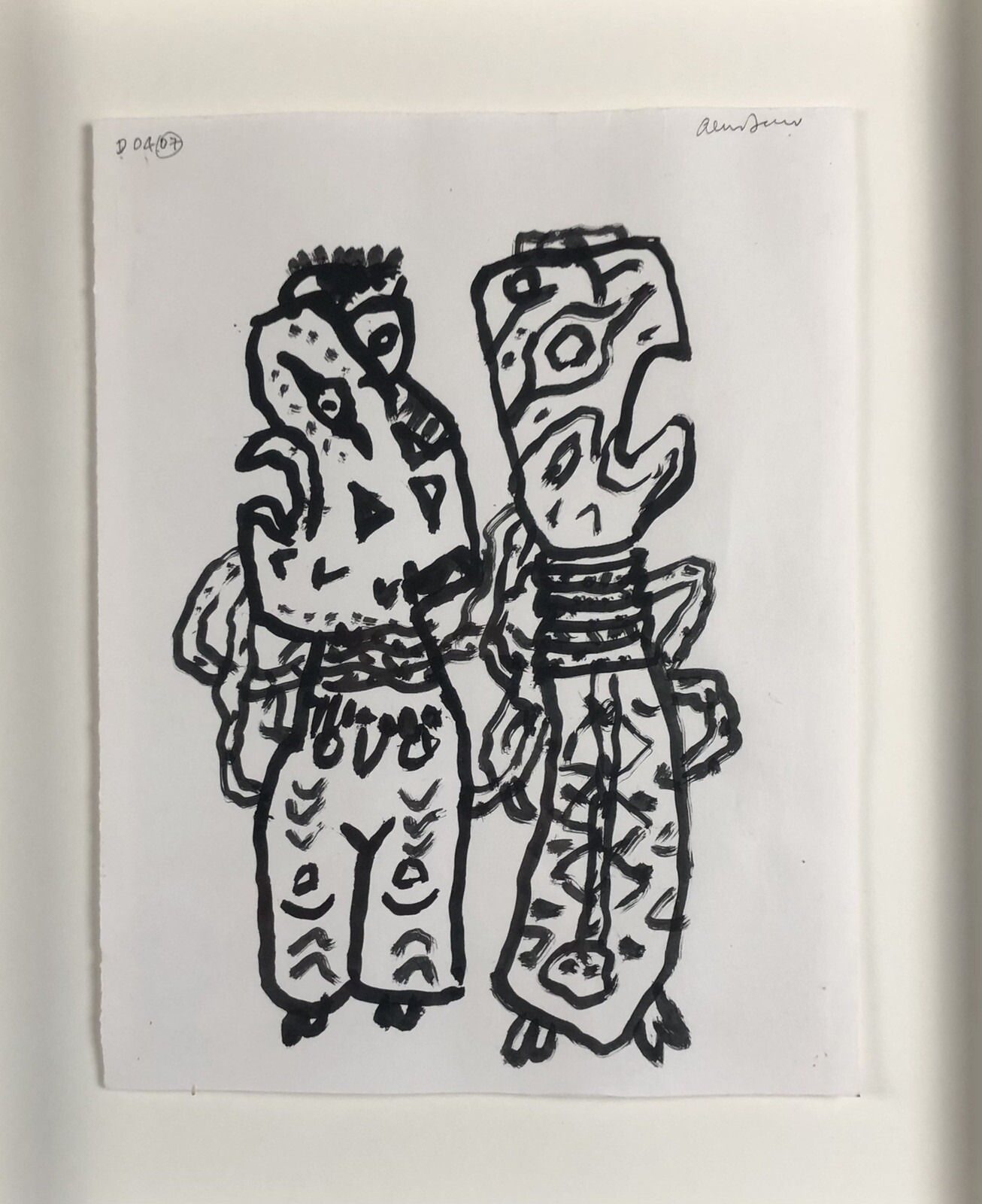 Alan Davie British Contemporary Oil On Paper, Opus D.04.07 2007 photo for sale