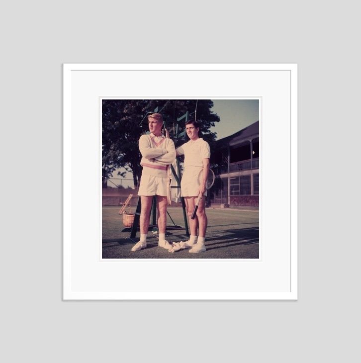 Slim Aarons 'Oz Tennis Stars' Framed White photo furniture