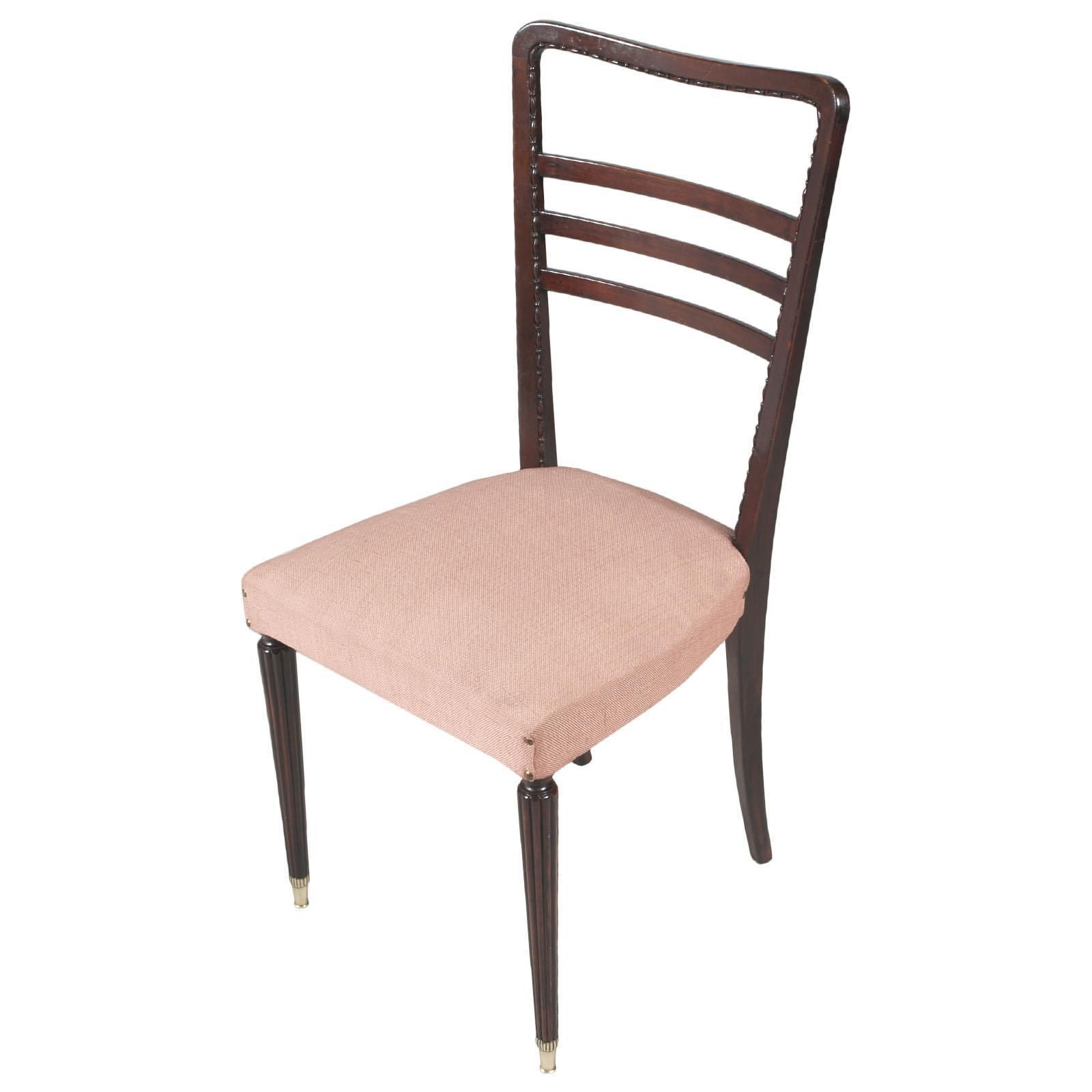 Mid Century Modern Chair By Paolo Buffa For Cantù In Carved Mahogany photo furniture