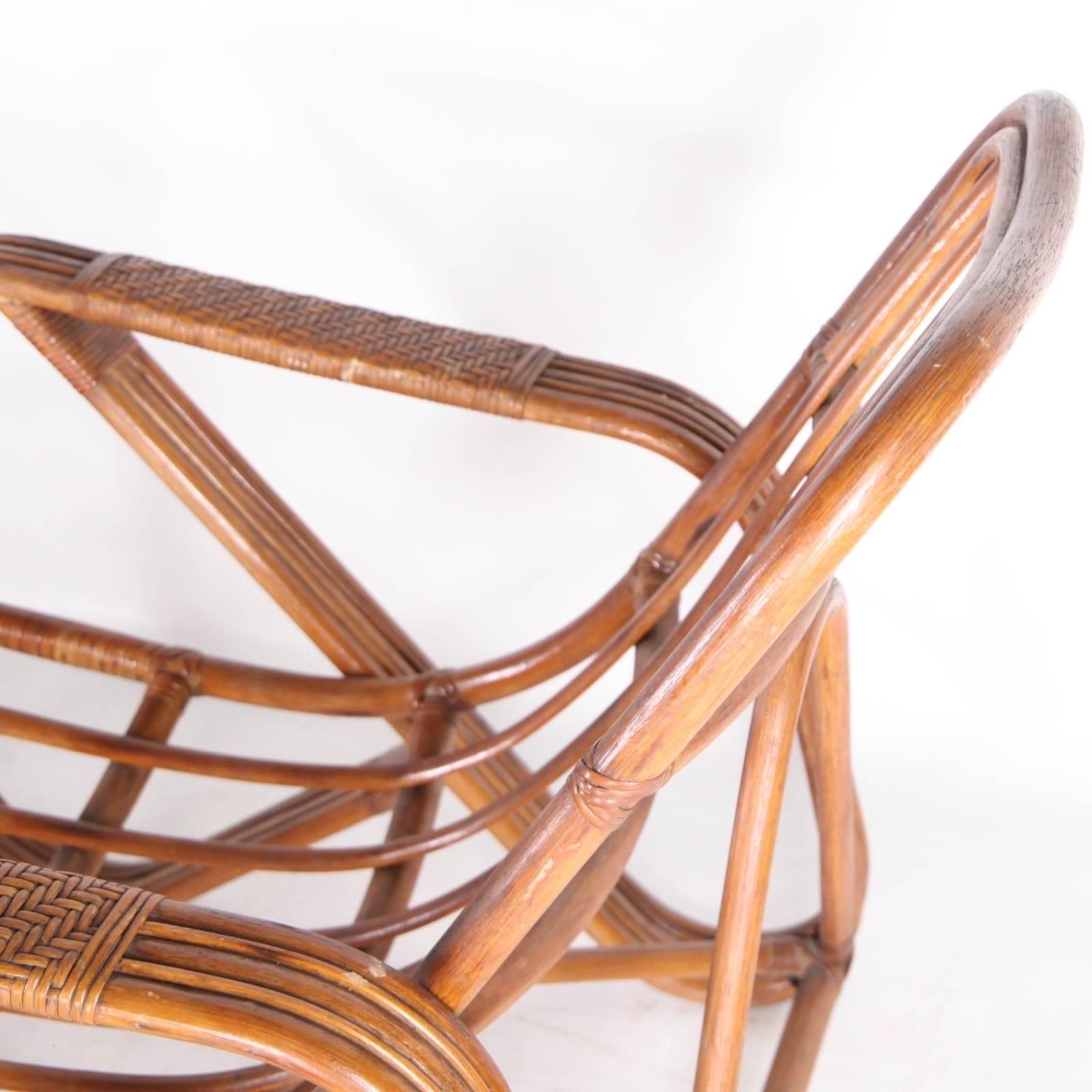 Rattan Lounge Chair And Ottoman photo vinterior