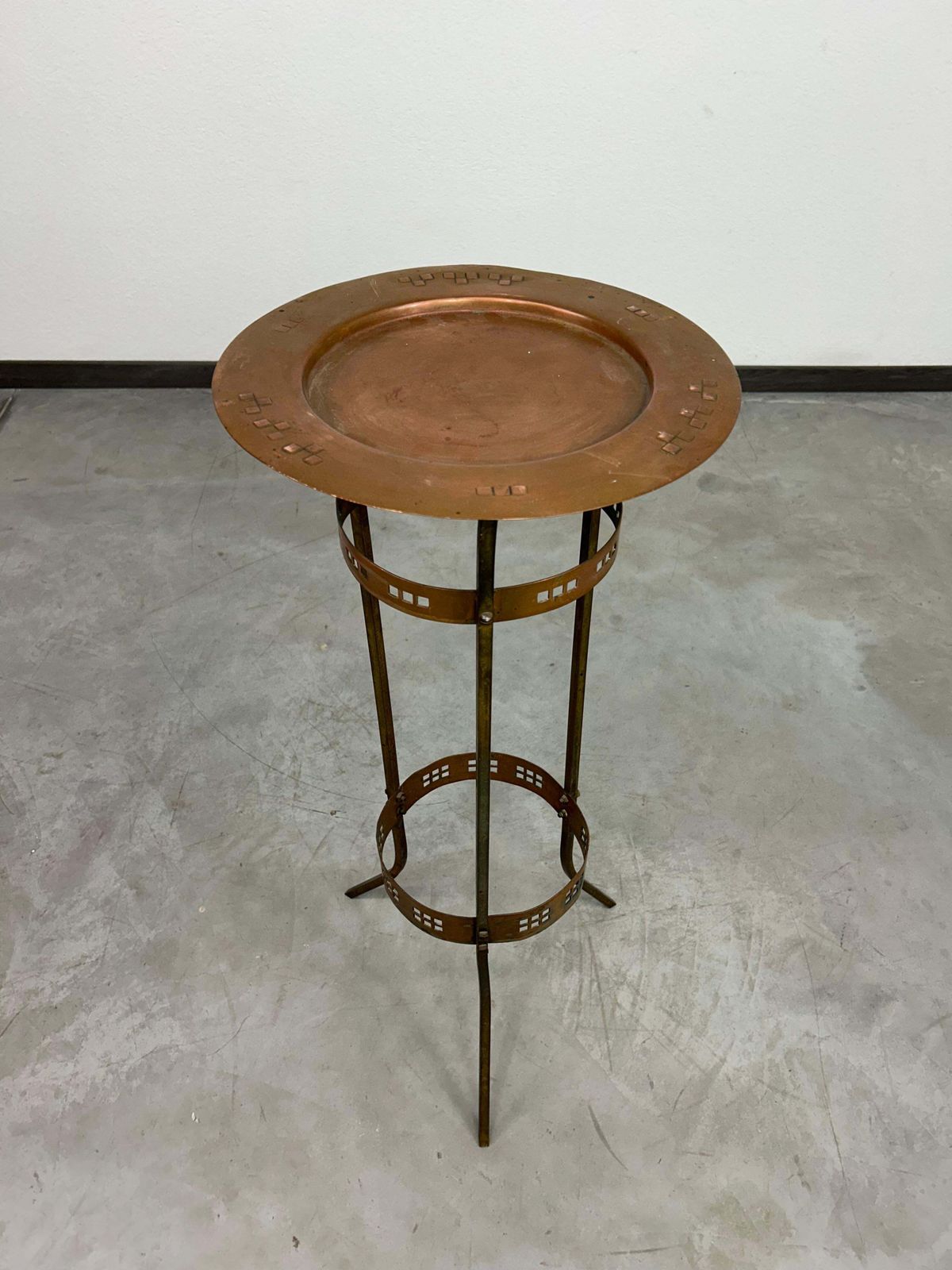 Viena Secession Brass Side Table By Josef Hoffmann photo for sale