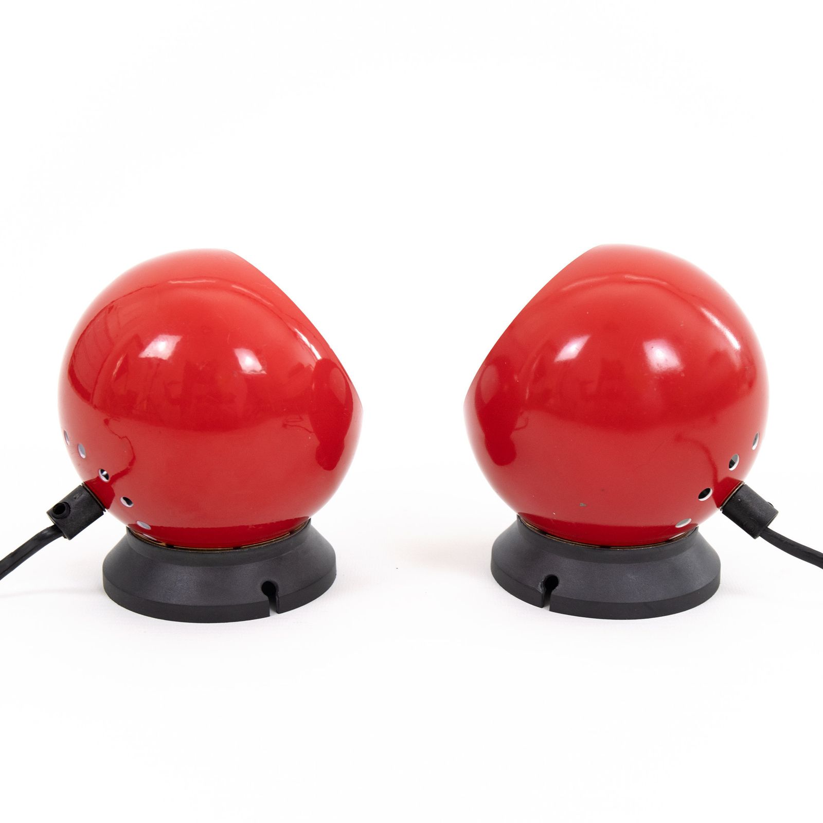 Red Mag Ball Light Pair By Abo Randers Of Denmark, 1960s photo 165.0