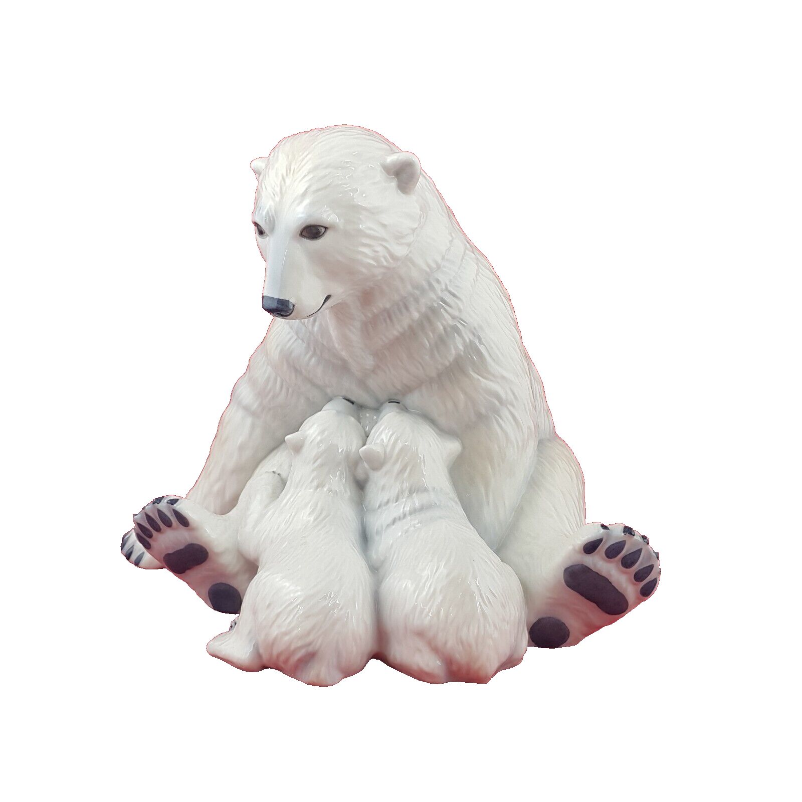 Royal Copenhagen Allan Therkel  Polar Bear With Cubs Motherly Love 087 7544rch photo furniture