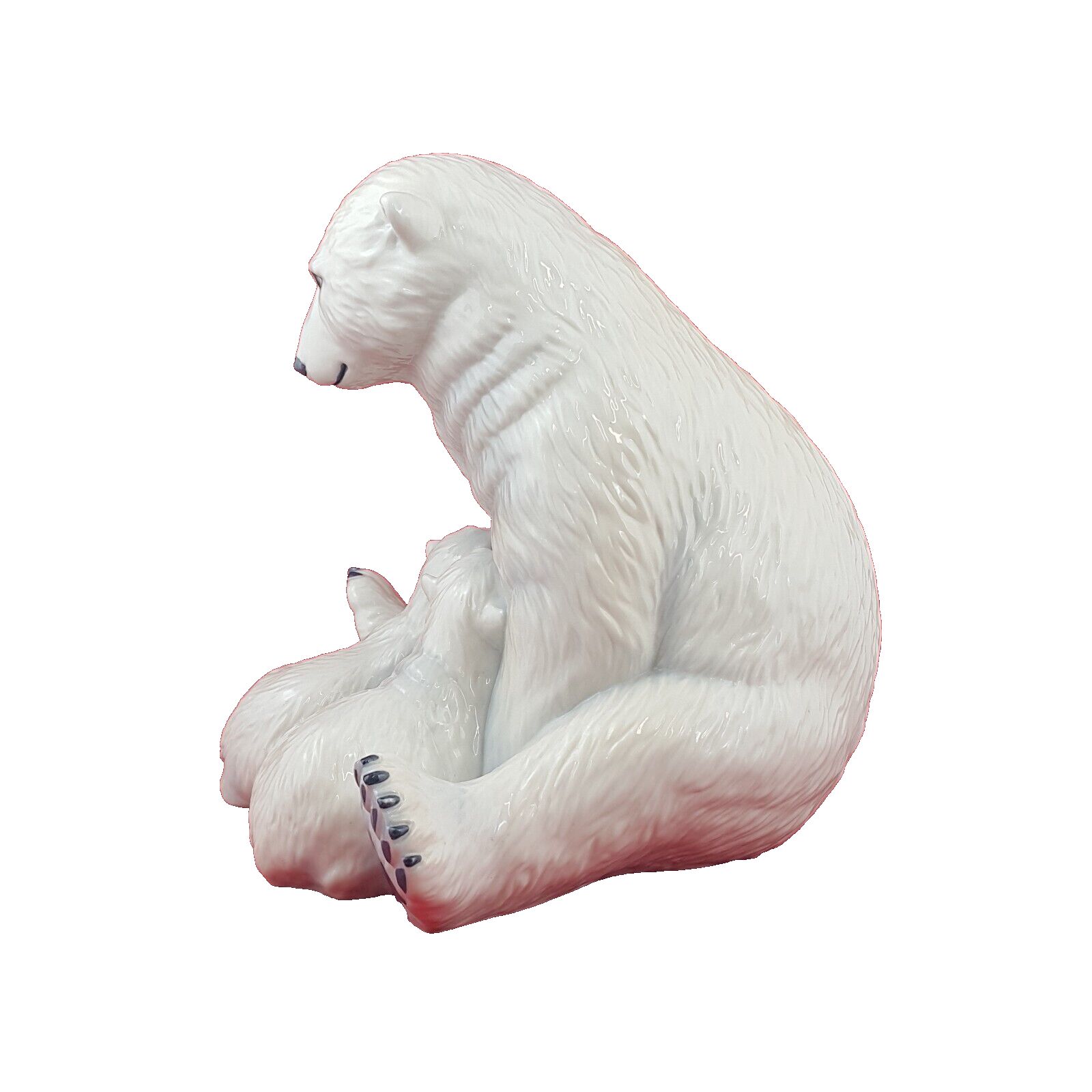Royal Copenhagen Allan Therkel  Polar Bear With Cubs Motherly Love 087 7544rch photo for sale