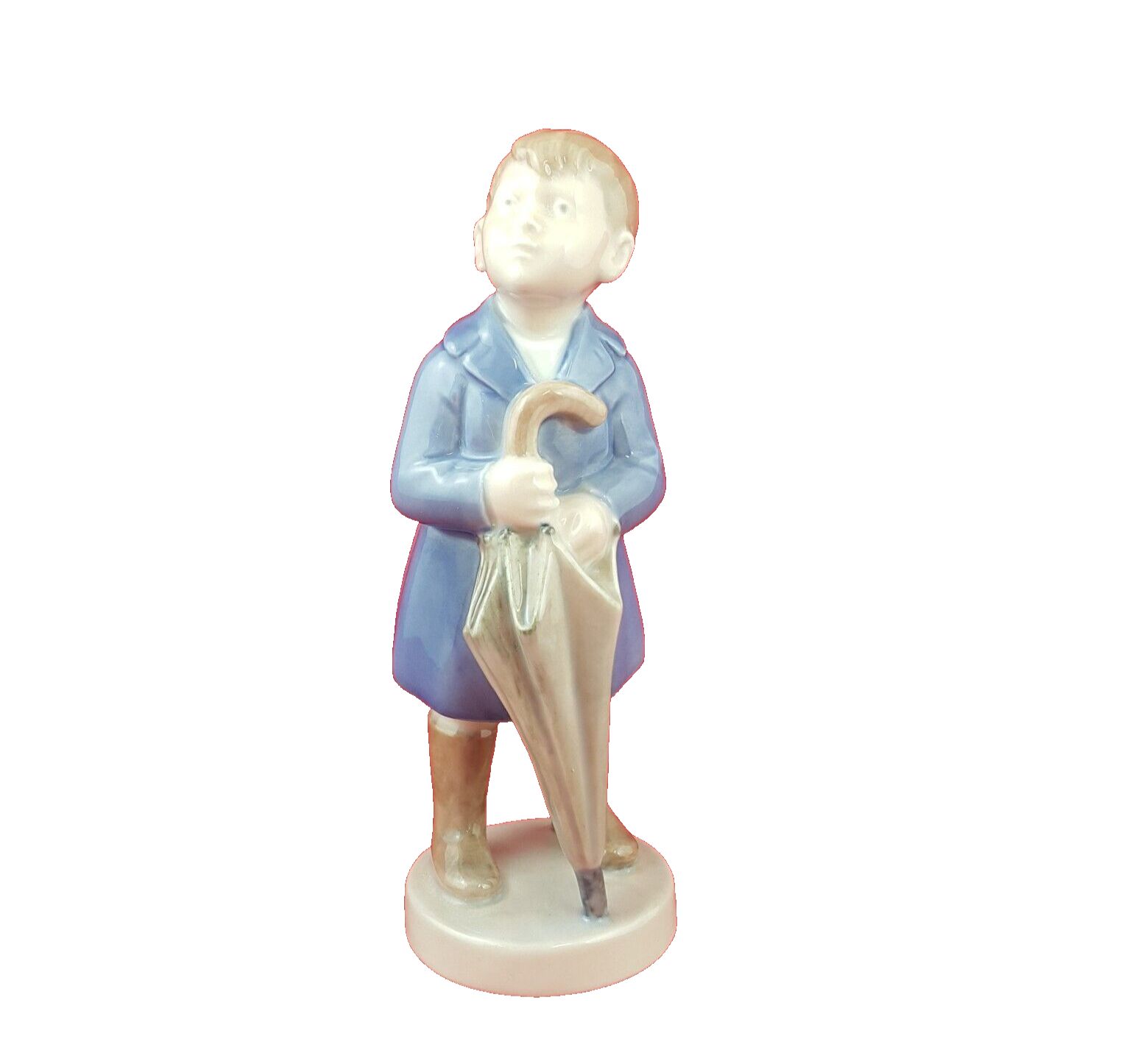 Royal Copenhagen Monthly Figurine 4526 Boy With Umbrella April 7537 Rch