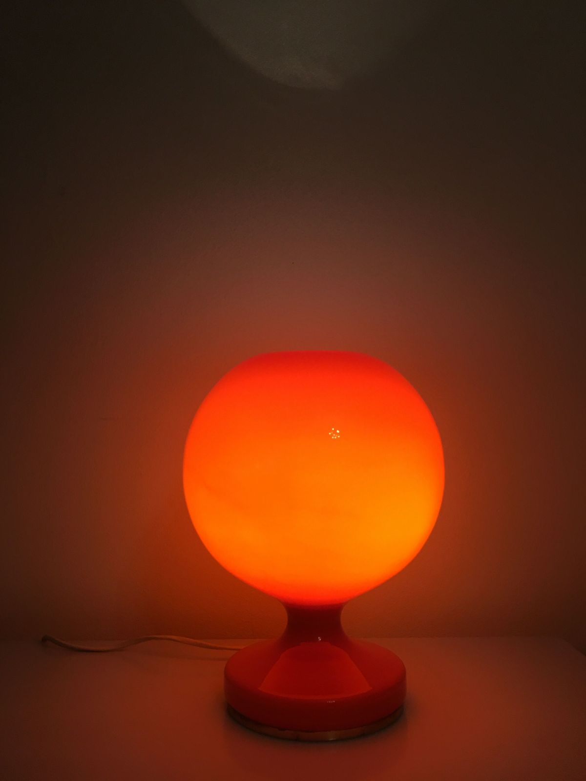 Red Glass Table Lamp By Stepan Tabera, 1960s photo for sale