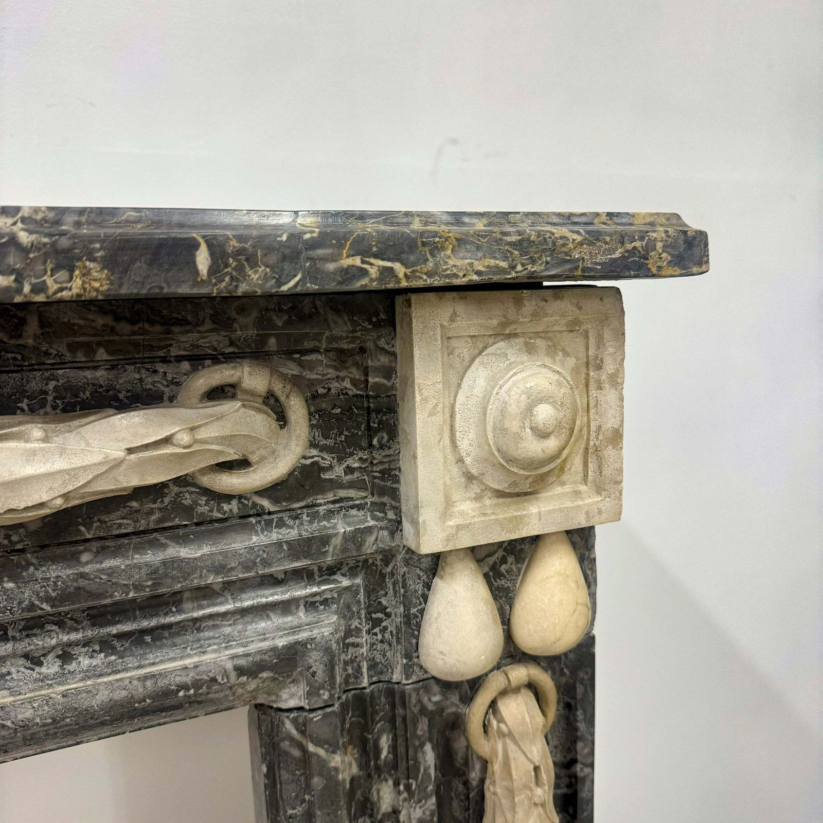 Antique Italian Empire Style Marble Fireplace Surround photo 12500.0