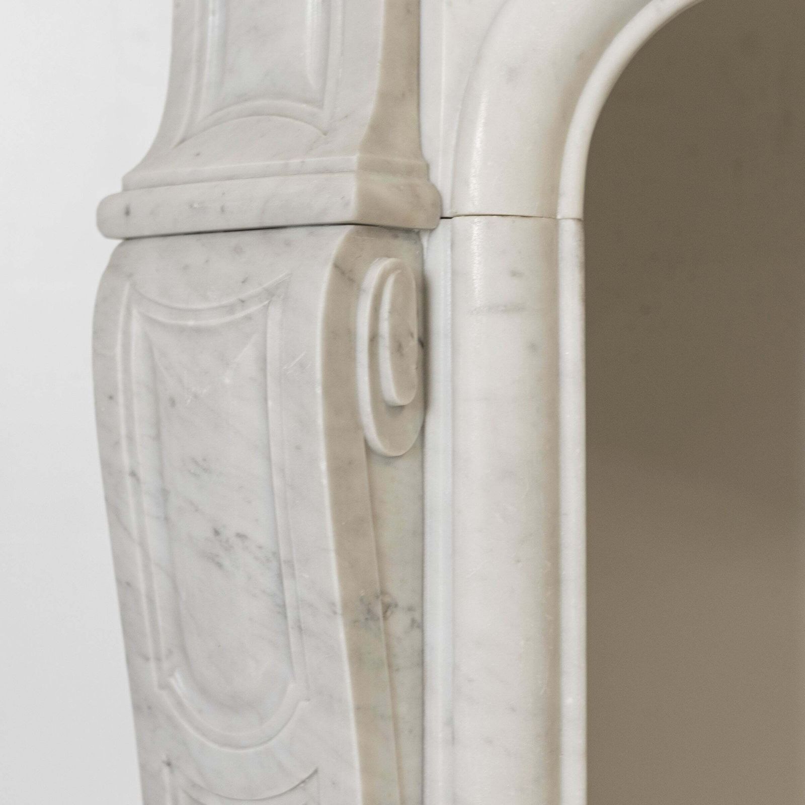 photo for sale Antique French Style Marble Fireplace