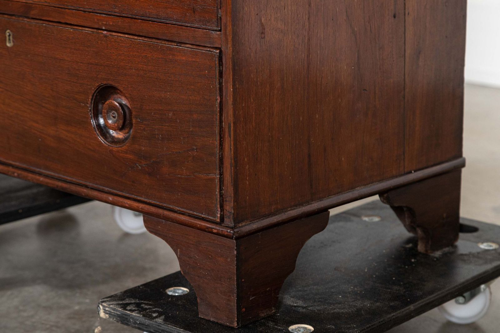Furniture 19thc English Mahogany Campaign Chest Drawers photo