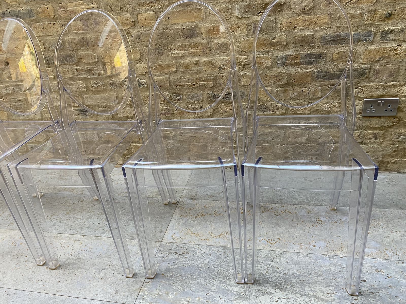 Set Of 6 Kartell Victoria Ghost Chairs photo buy
