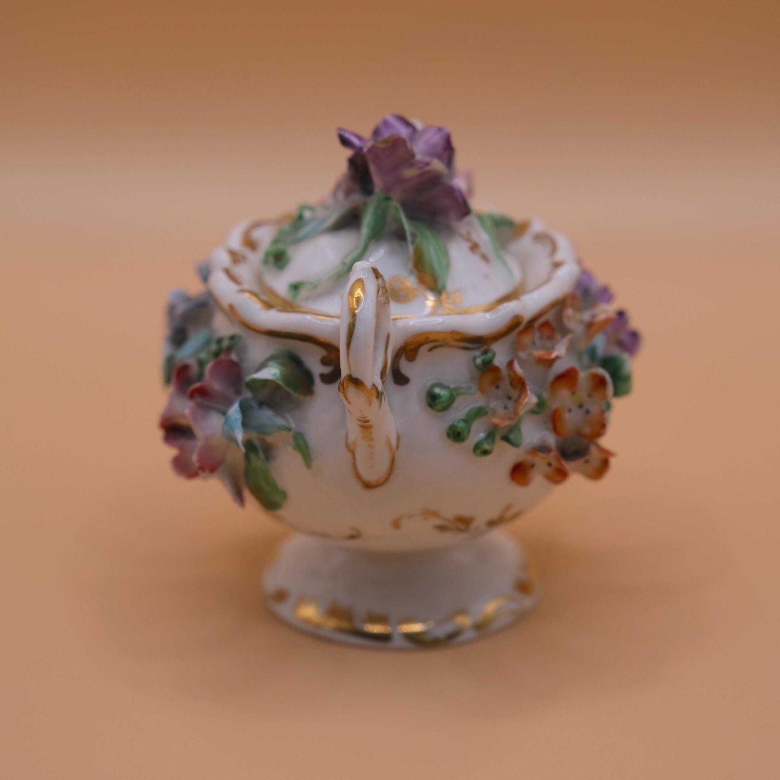 Coalport Coalbrookdale Porcelain Pot & Lid, Coalbrookdale Porcelain photo 150.0