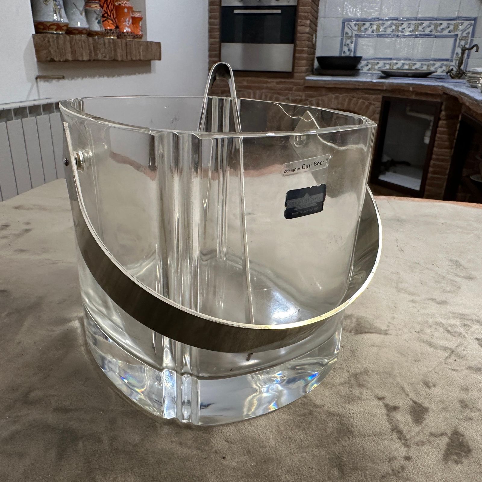 A 1970s Modern Arnolfo Di Cambio Ice Bucket With A Lino Sabattini Ice Tongs photo buy