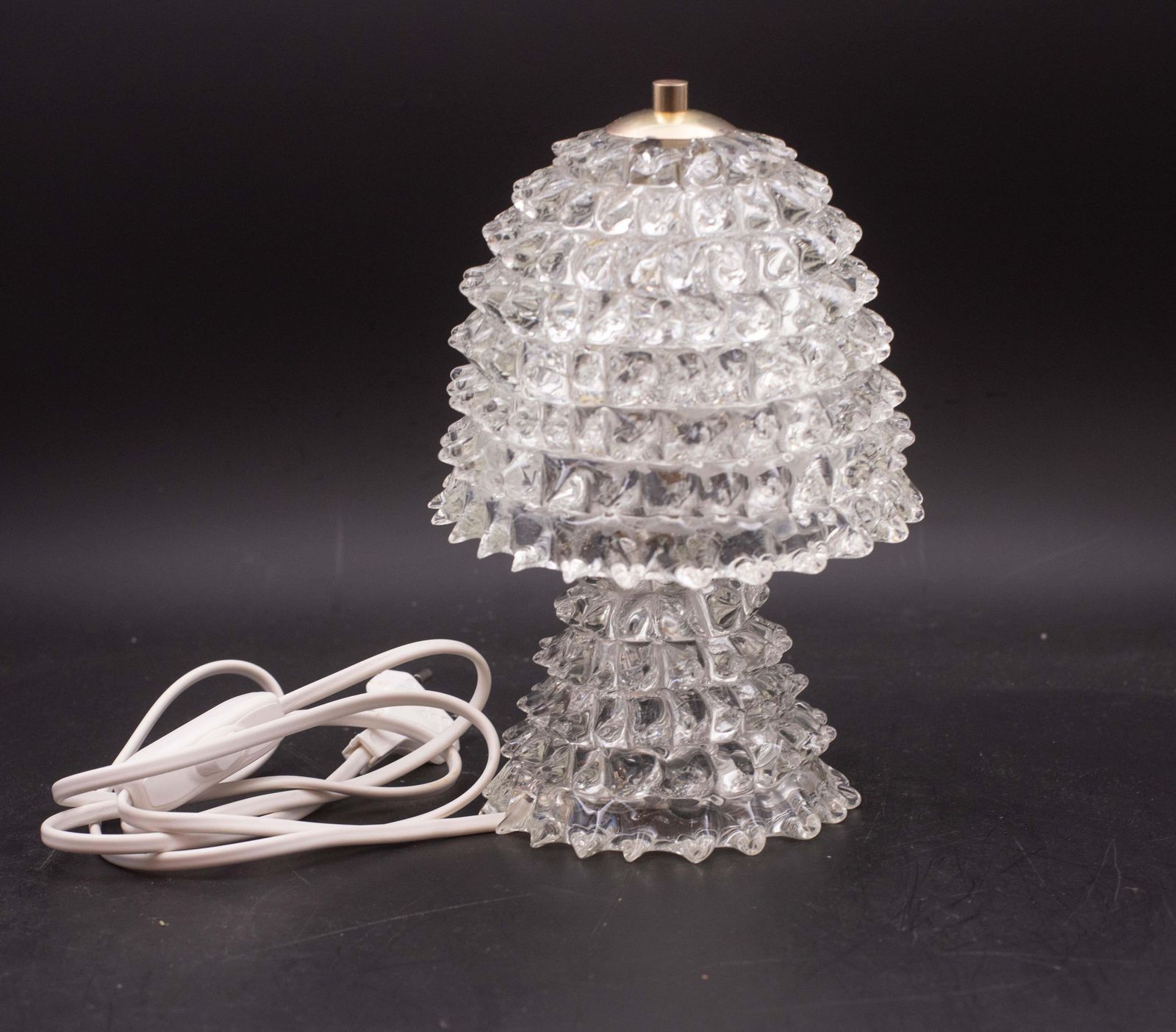 Charming Table Lamp In Rostrato Murano Glass Vase For Barovier & Toso, 1950s photo furniture
