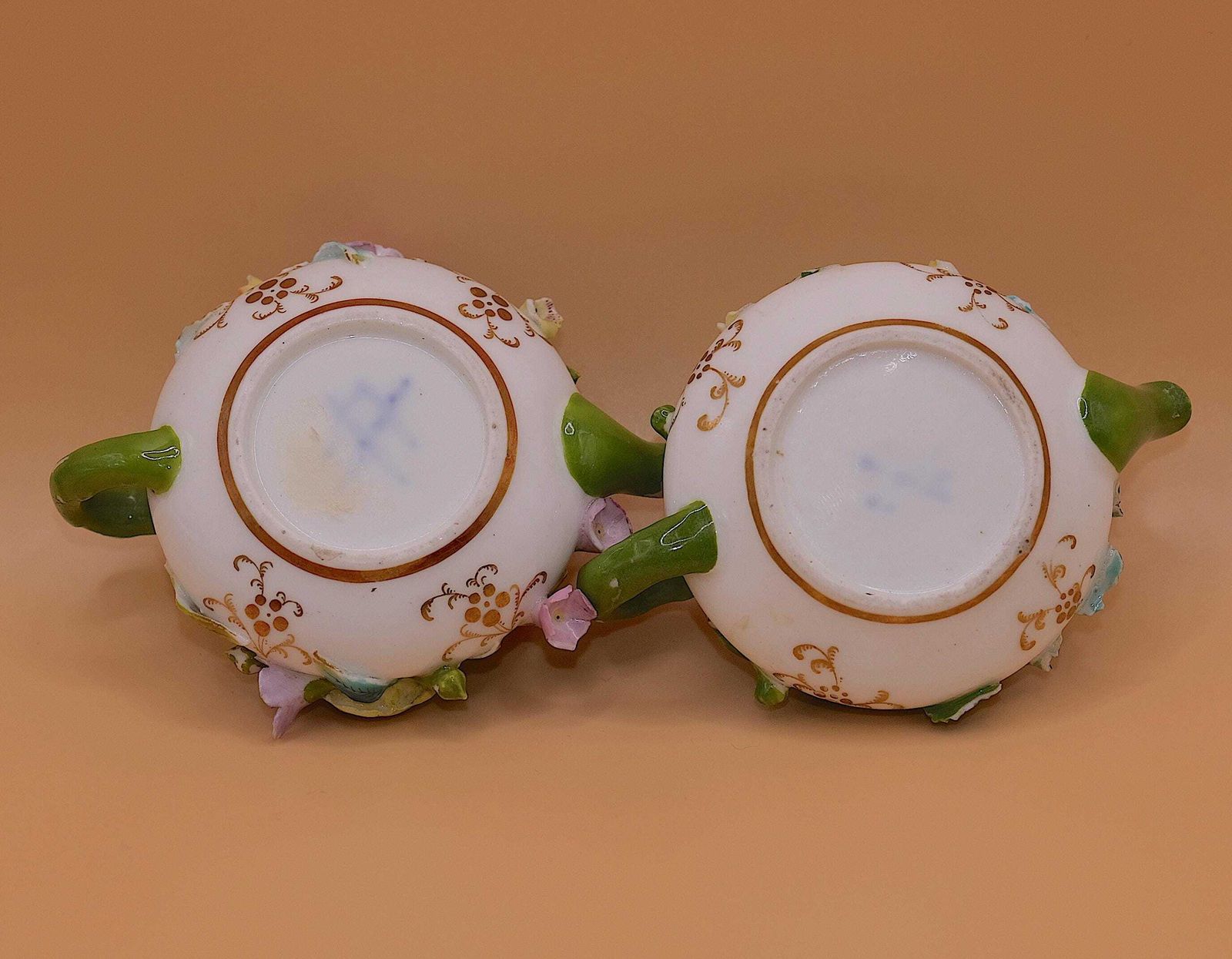 Coalbrookdale Flower Encrusted Miniature Teapot | Regency Porcelain | Circa 1830 photo Art