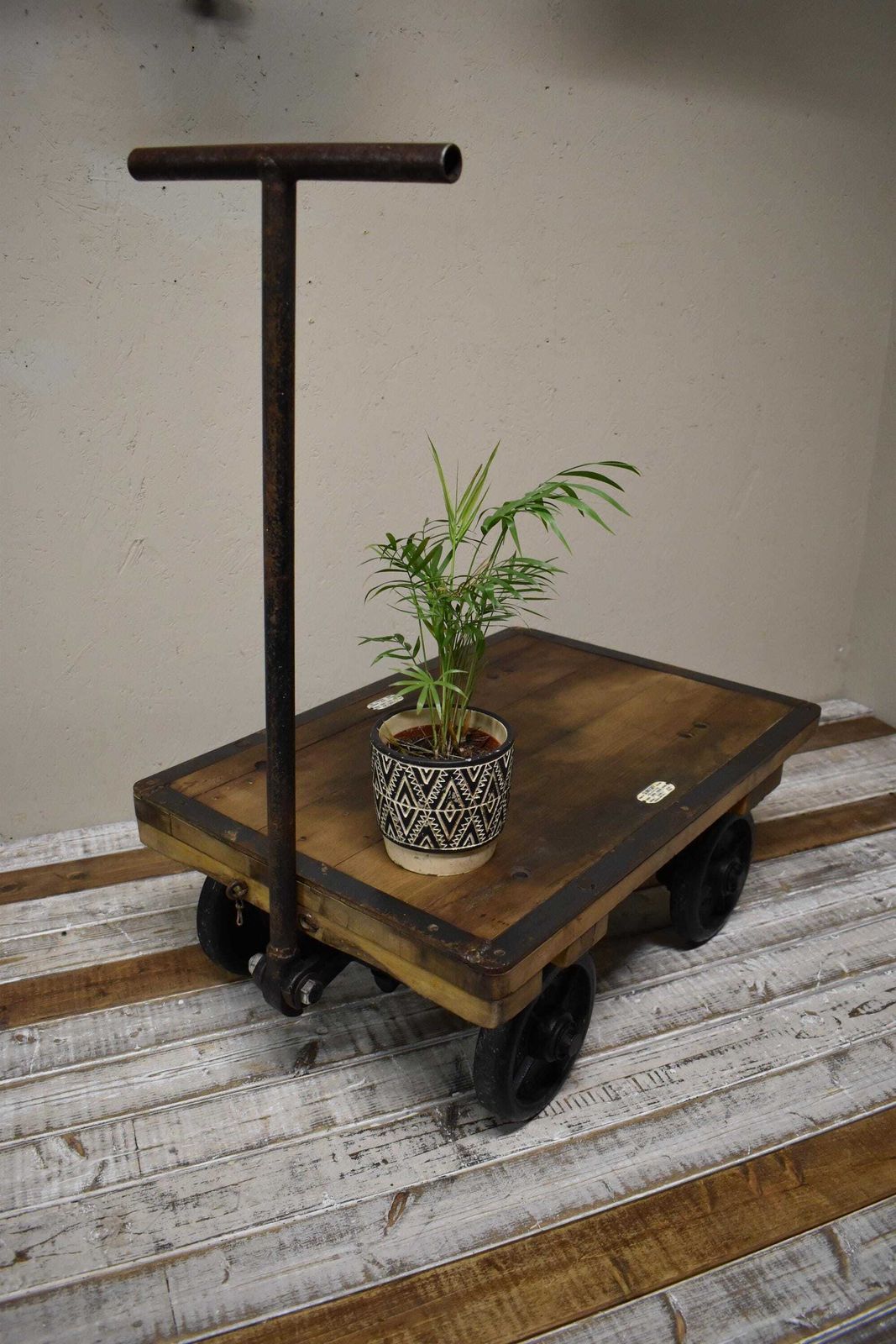 photo furniture Vintage Industrial Small Trolley Table Cart By Slingsby