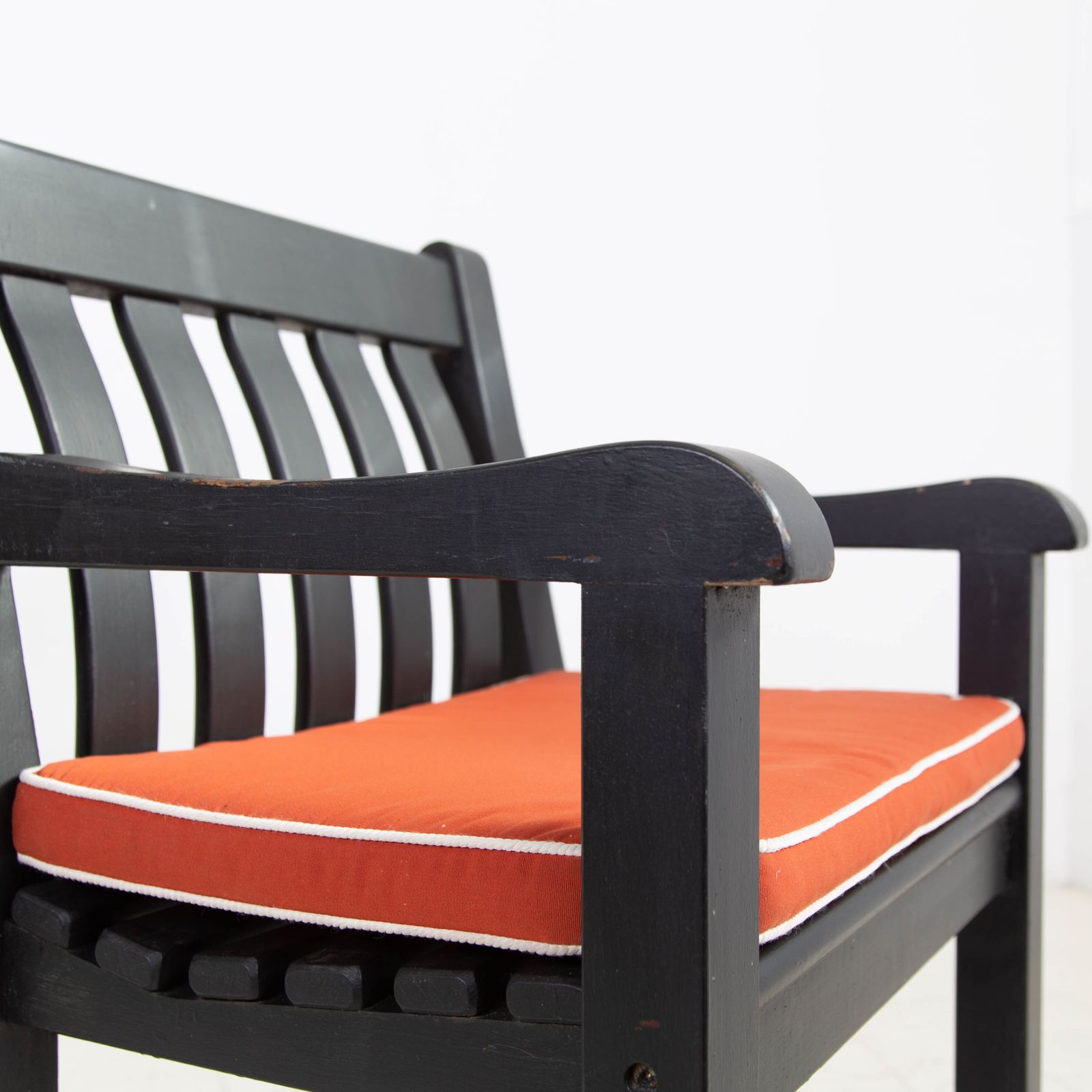 Set Of 6 Quality Painted Teak Garden Chairs photo vinterior
