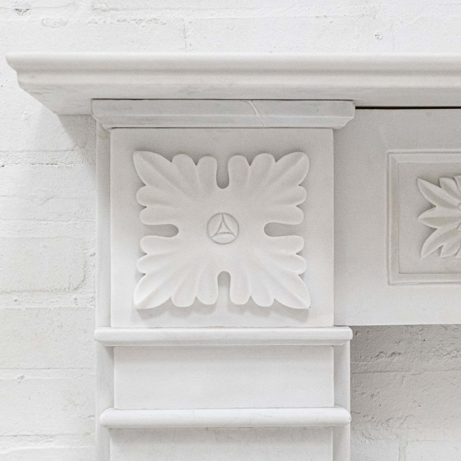 Reclaimed Edwardian Style Statuary Marble Fireplace photo Home Fixtures