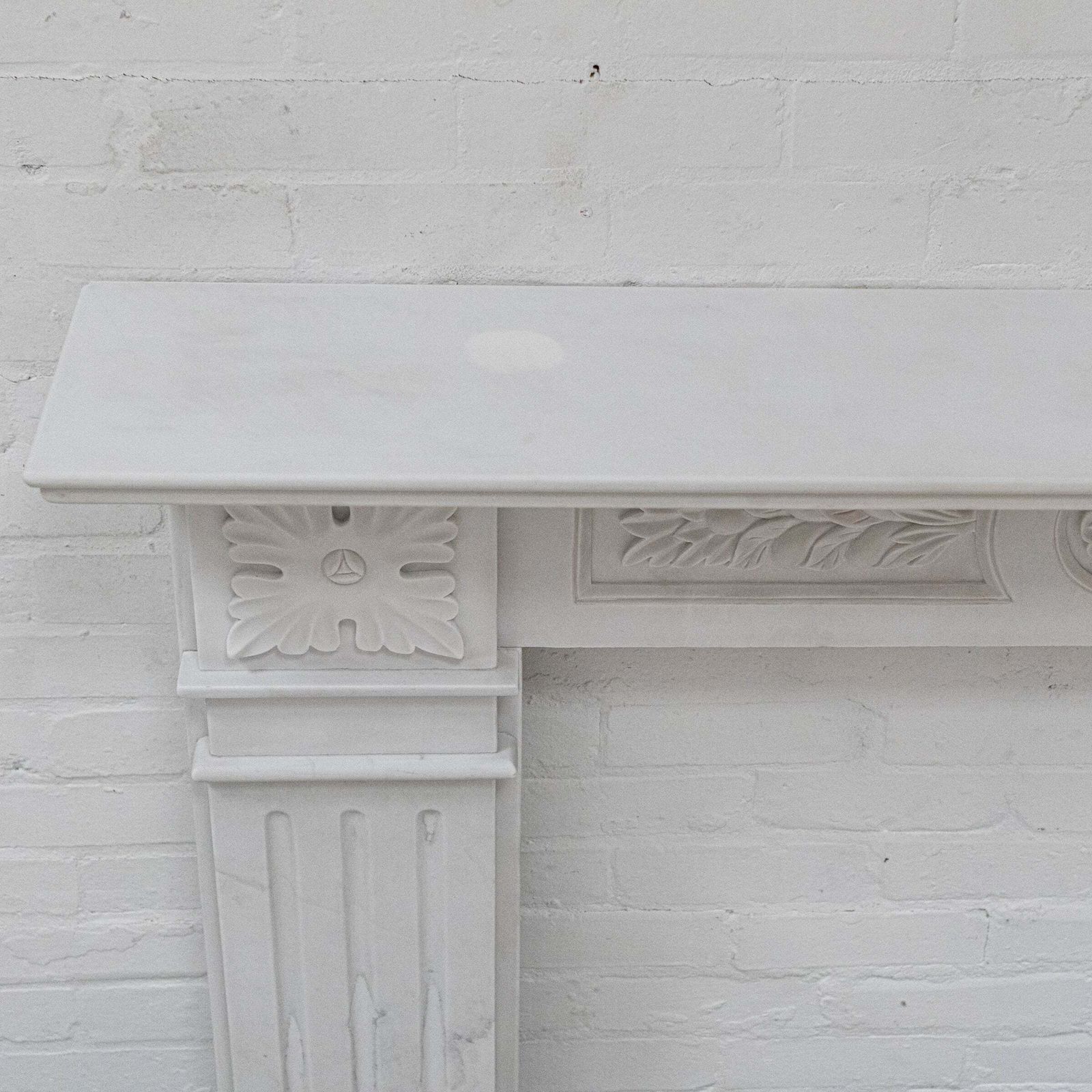 photo for sale Reclaimed Edwardian Style Statuary Marble Fireplace
