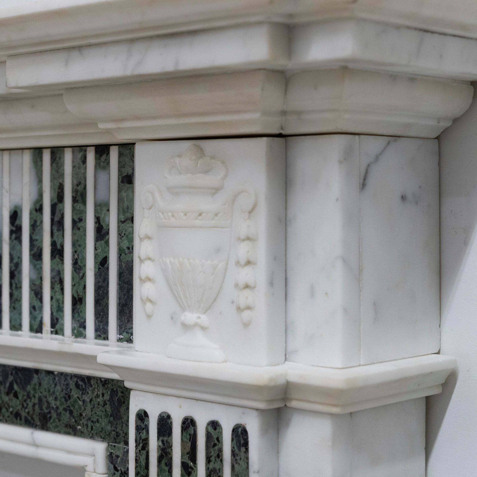Reclaimed Georgian Style Statuary & Verde Marble Surround (Pair Available) photo buy