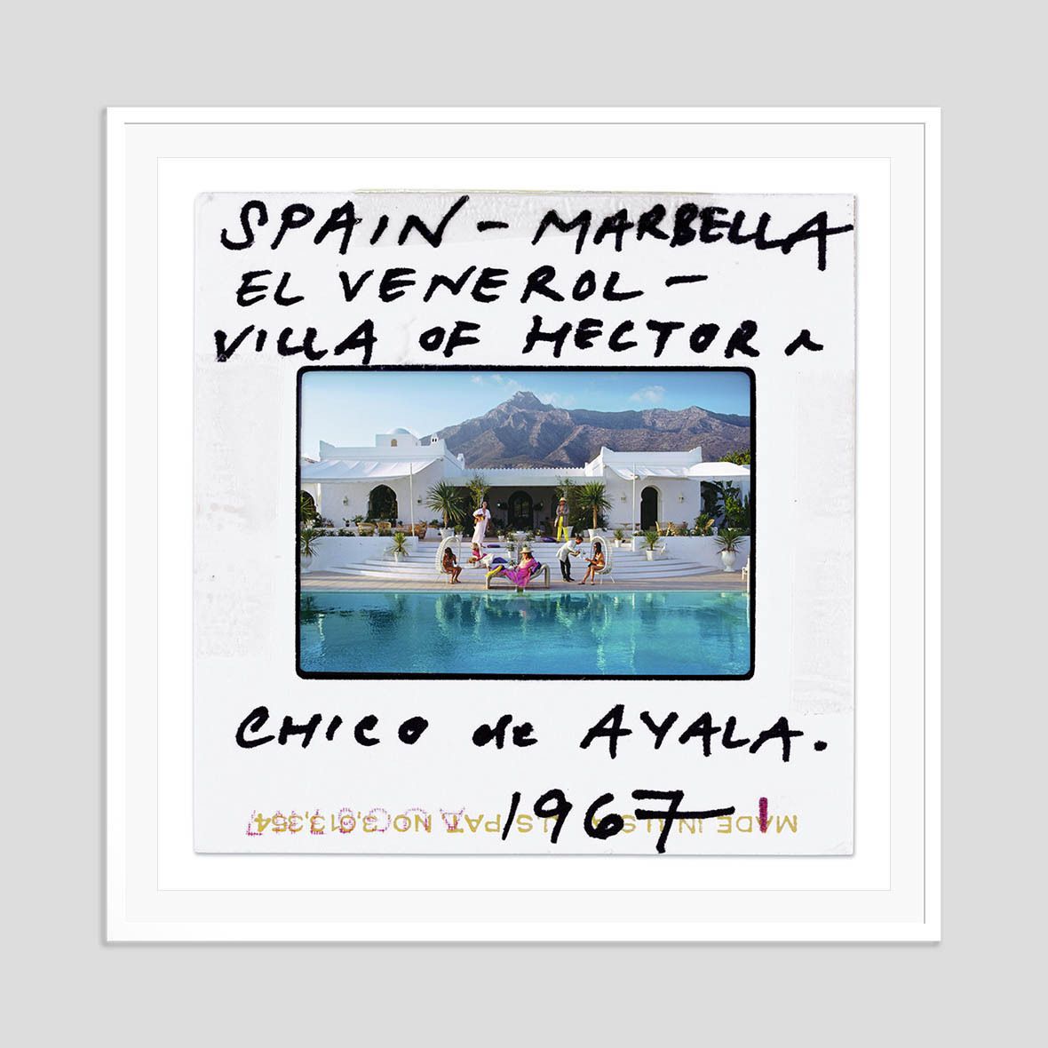 Slim Aarons ' El Venero Slide' Framed White photo furniture