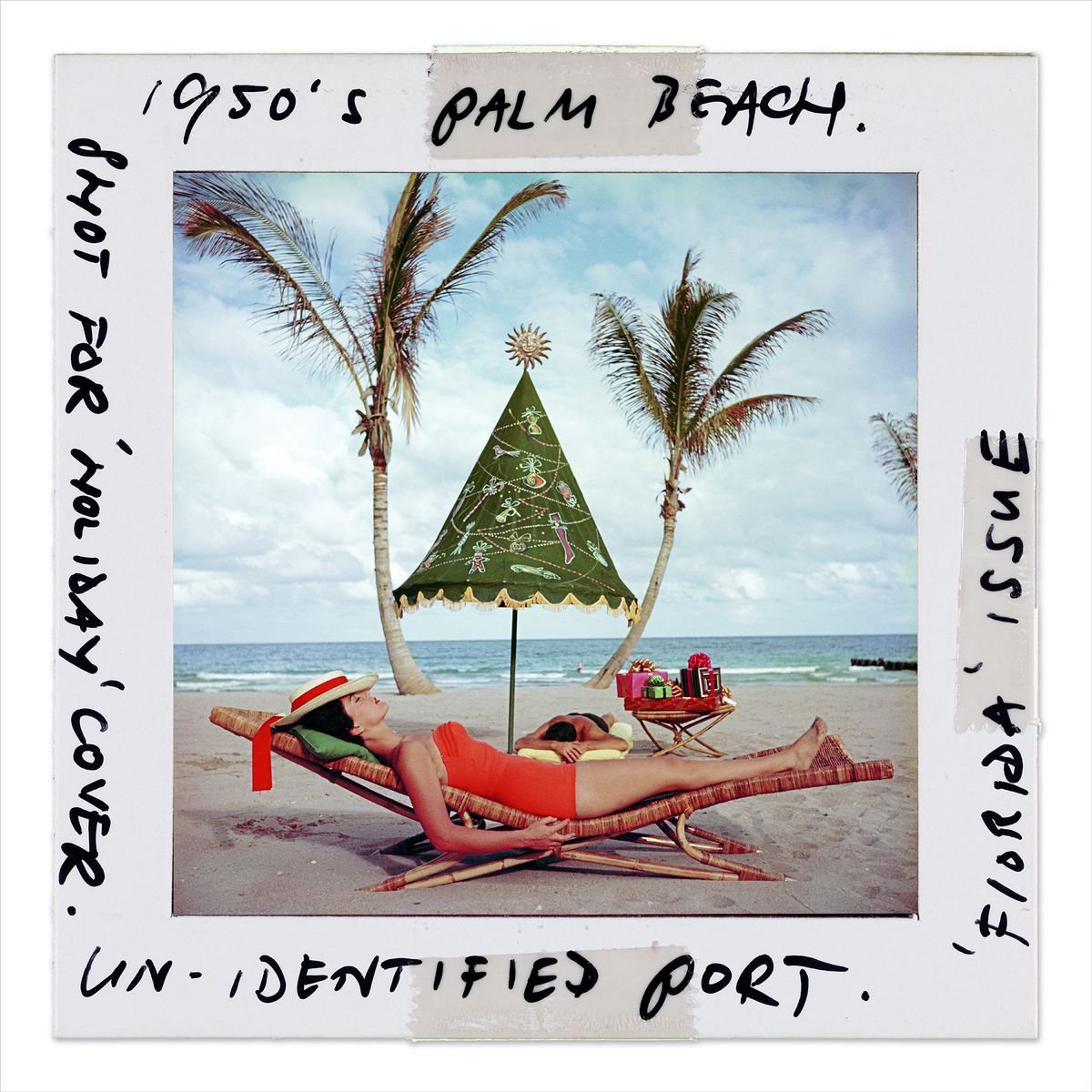 Slim Aarons ' Palm Beach Idyll Slide' Framed White