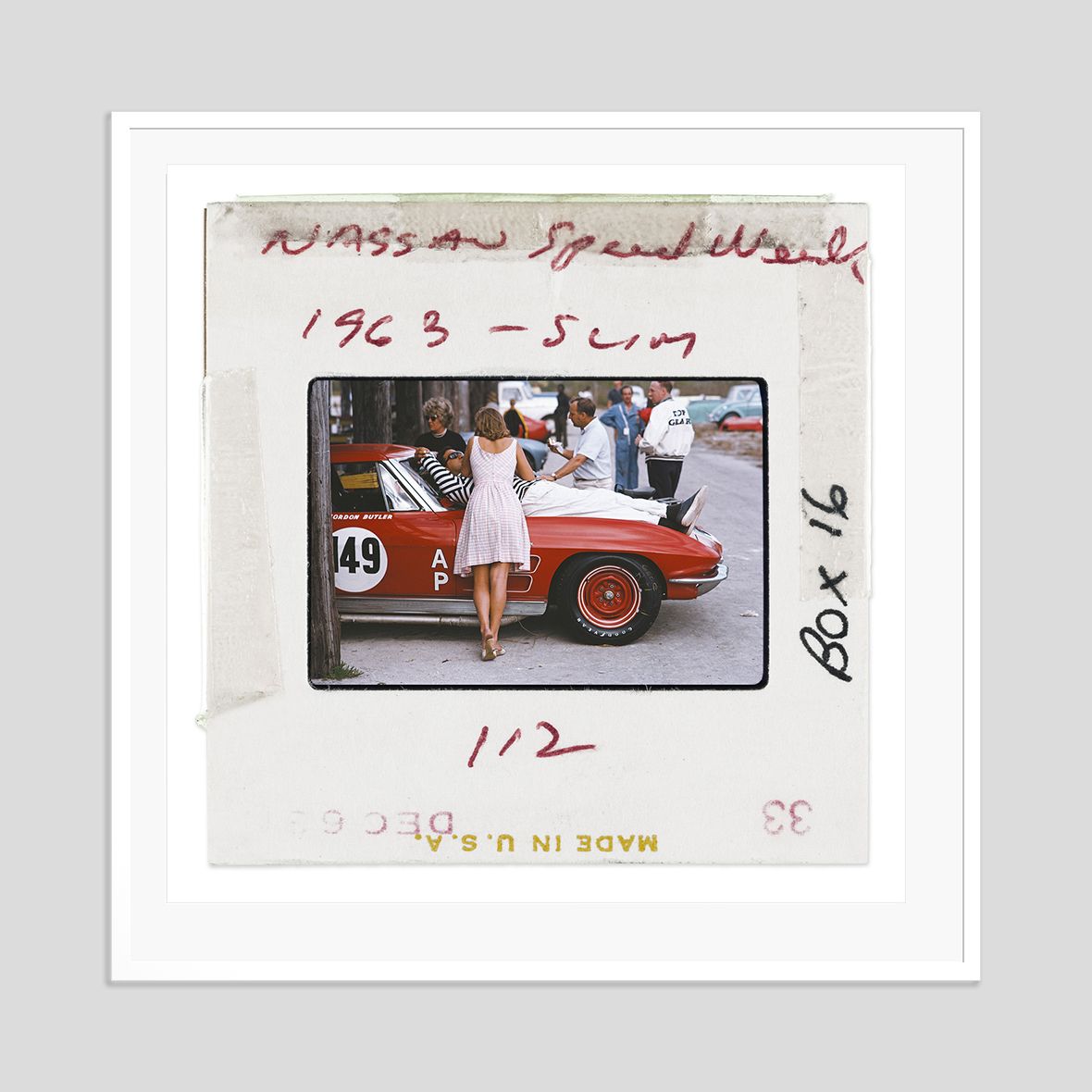 Slim Aarons 'Bahamas Speed Week Slide' Framed White photo furniture