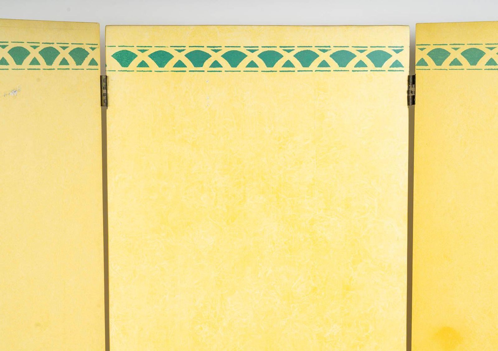Painted Wooden Folding Screen, 5 Panels, 20th Century. photo for sale