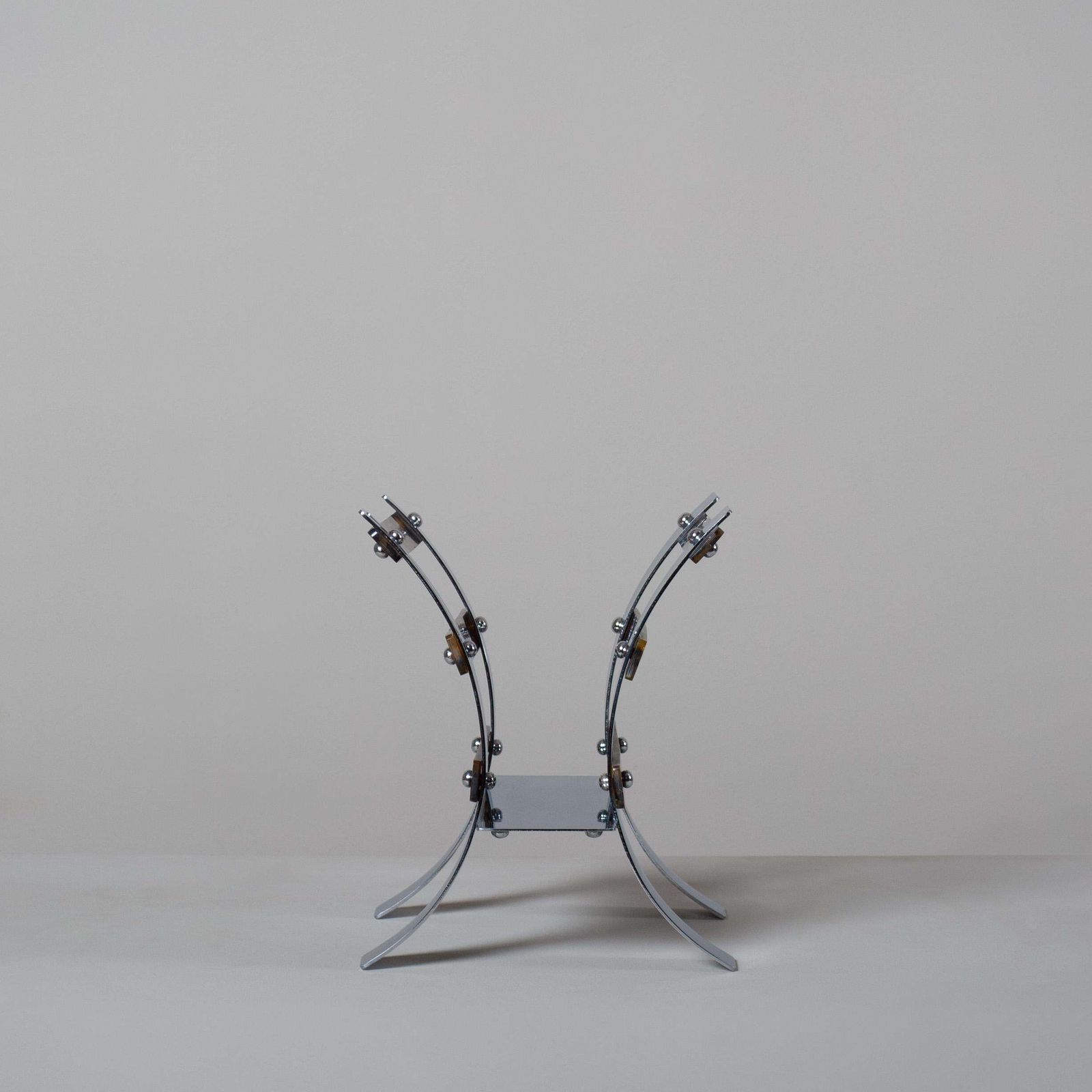 Italian Chrome Magazine Rack photo furniture