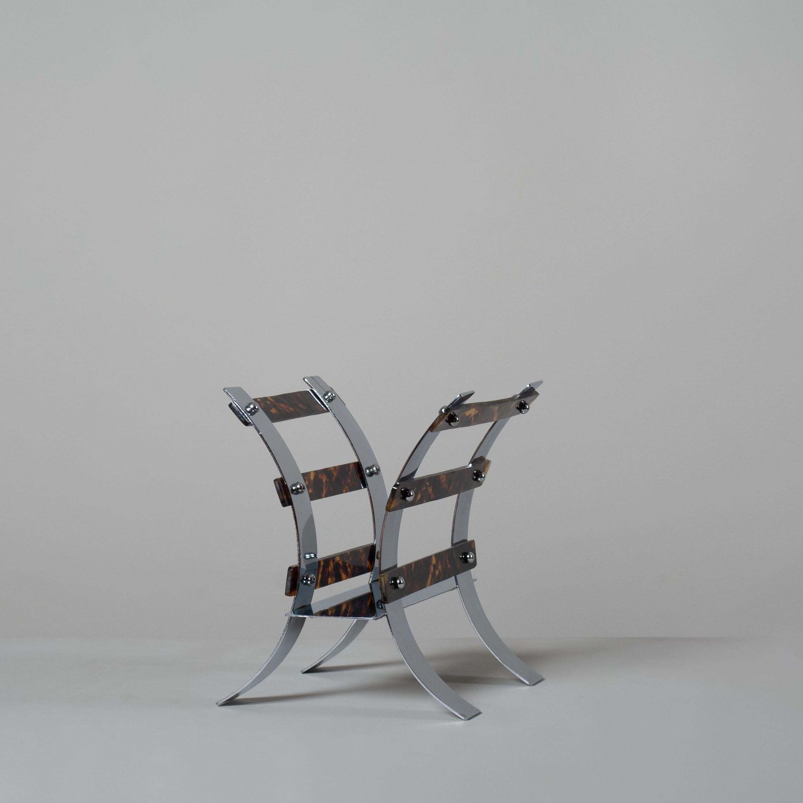 Italian Chrome Magazine Rack