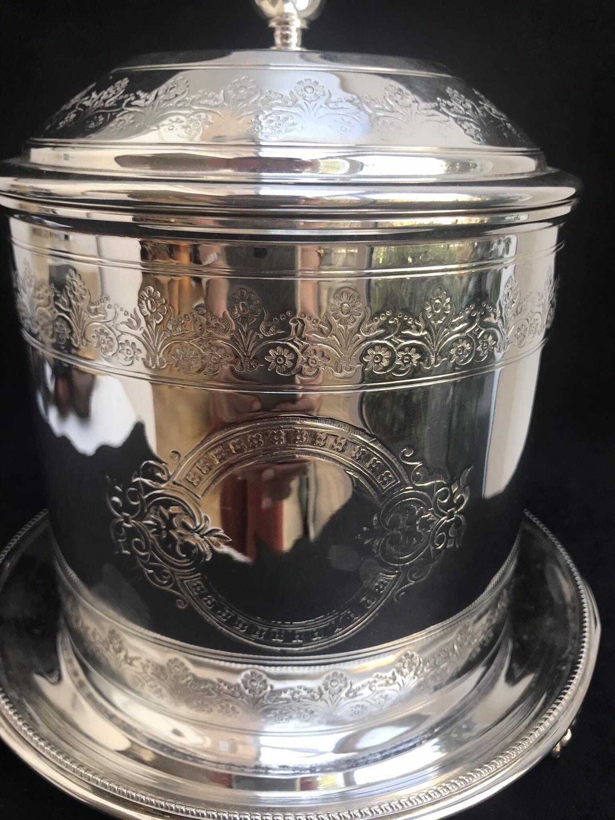 Biscuit Barrel William Hutton And Son Silver Plated Biscuit Box, Cookies Jar Victorian Biscuit Jar Cookie Jar England Gift For Her photo buy