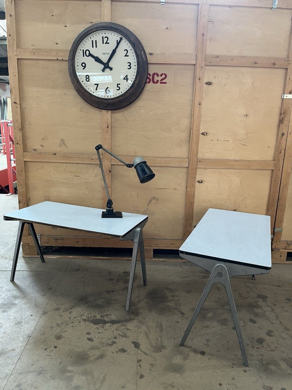 Esa Esavian 1950s Formica Topped School Table Two Available photo vintage