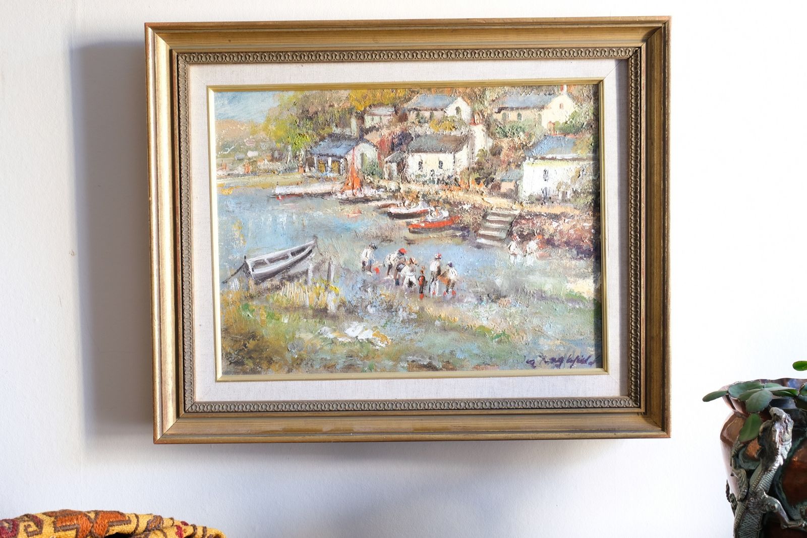 Oil On Canvas By Ira Englefield   Life On The River photo vinterior