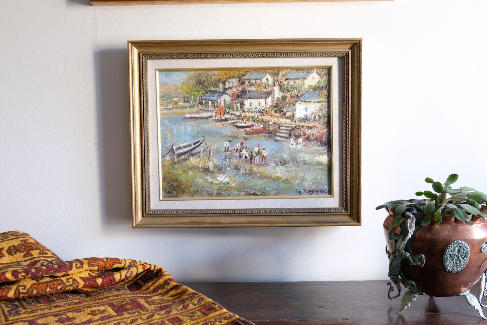 580.0 Oil On Canvas By Ira Englefield   Life On The River photo