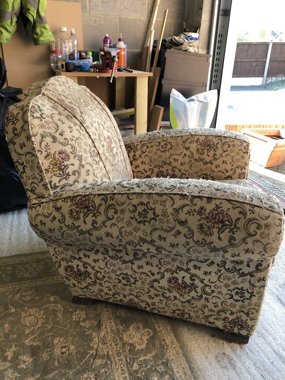 Furniture Pair Of Stunning, Long Base , Country Farmhouse Armchairs photo