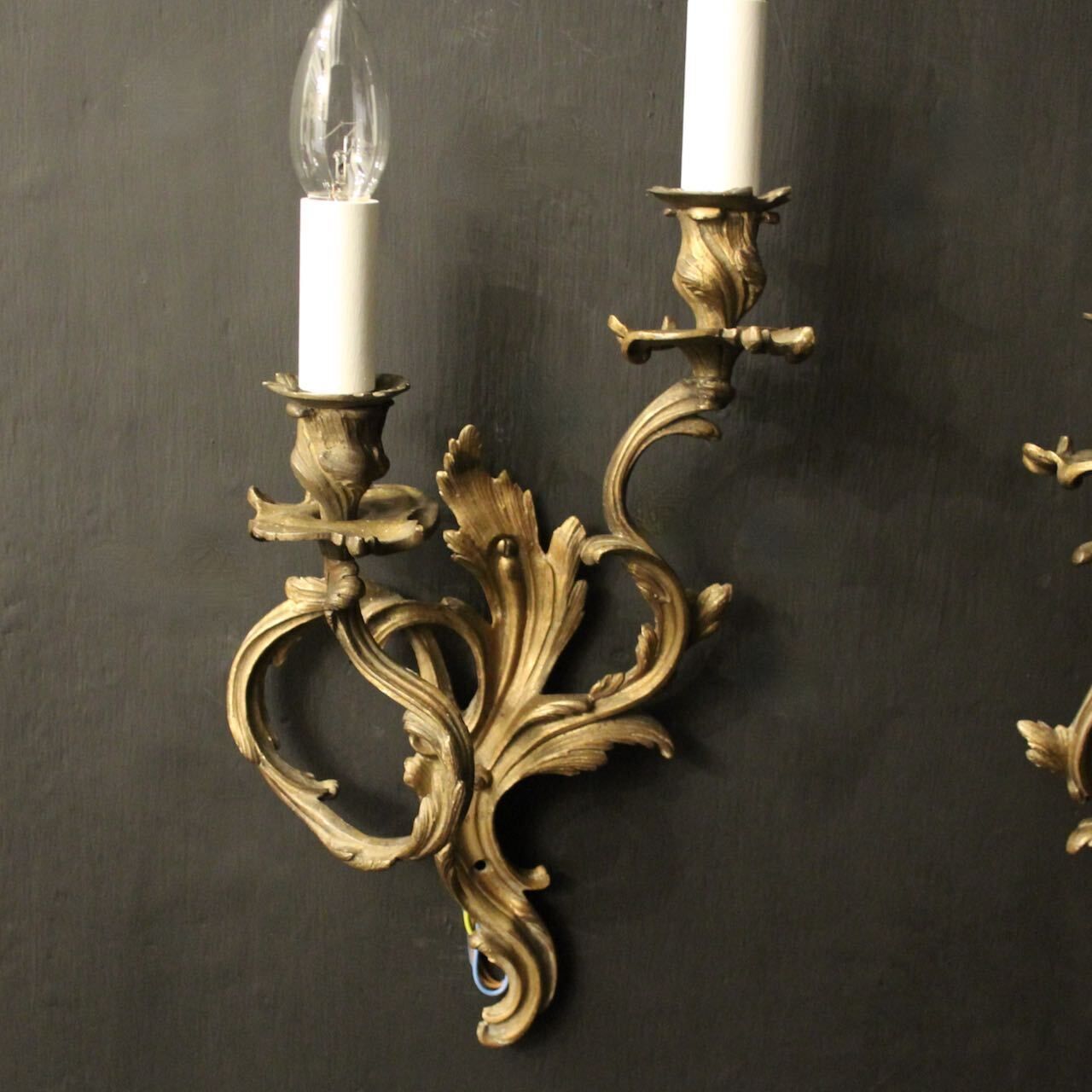 French Gilded Bronze Antique Wall Sconces photo buy