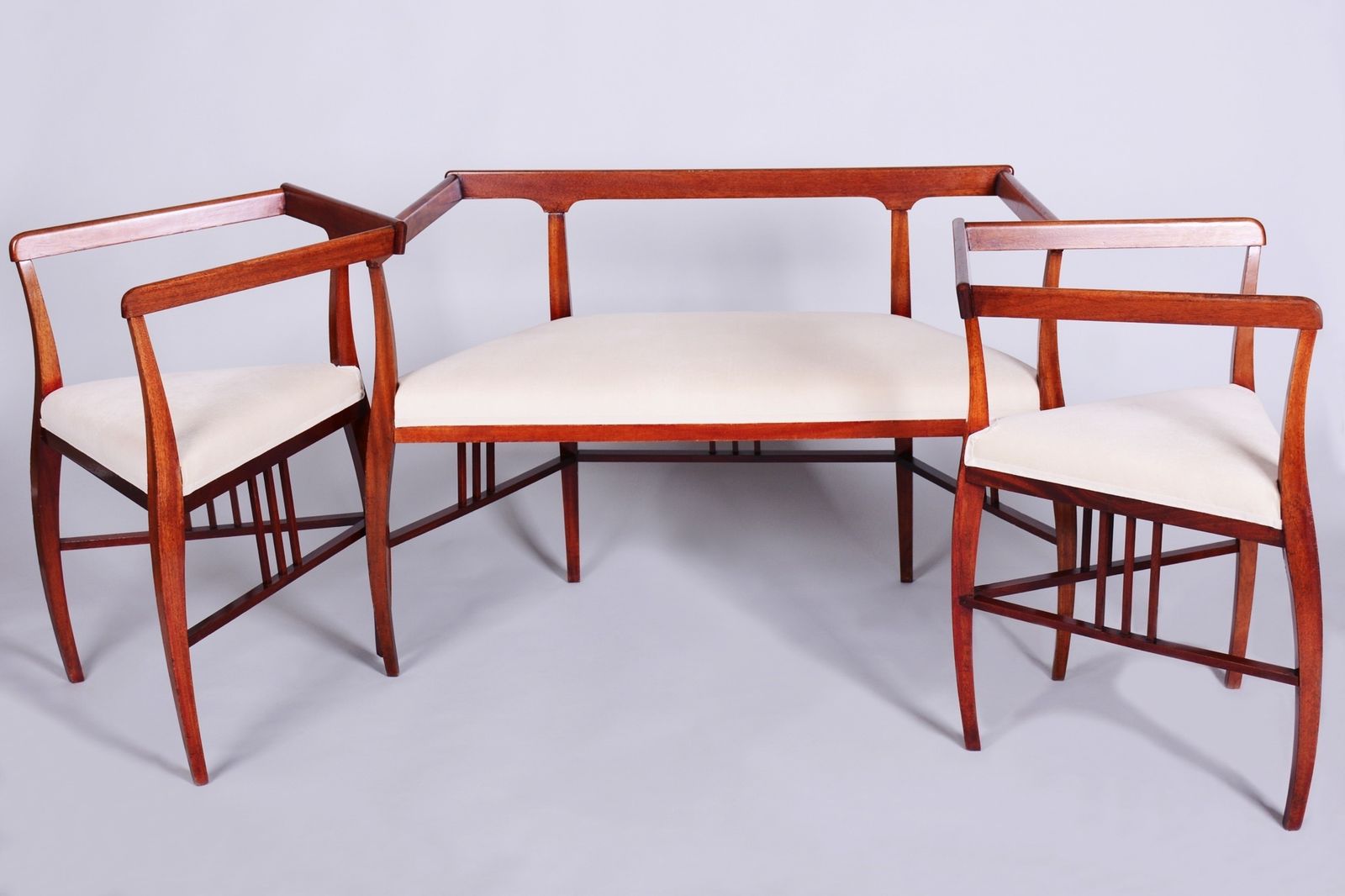 Restored Art Deco Seating Set, By J. Kotěra, Josef Motka   Litovel, Czech, 1900s photo Furniture